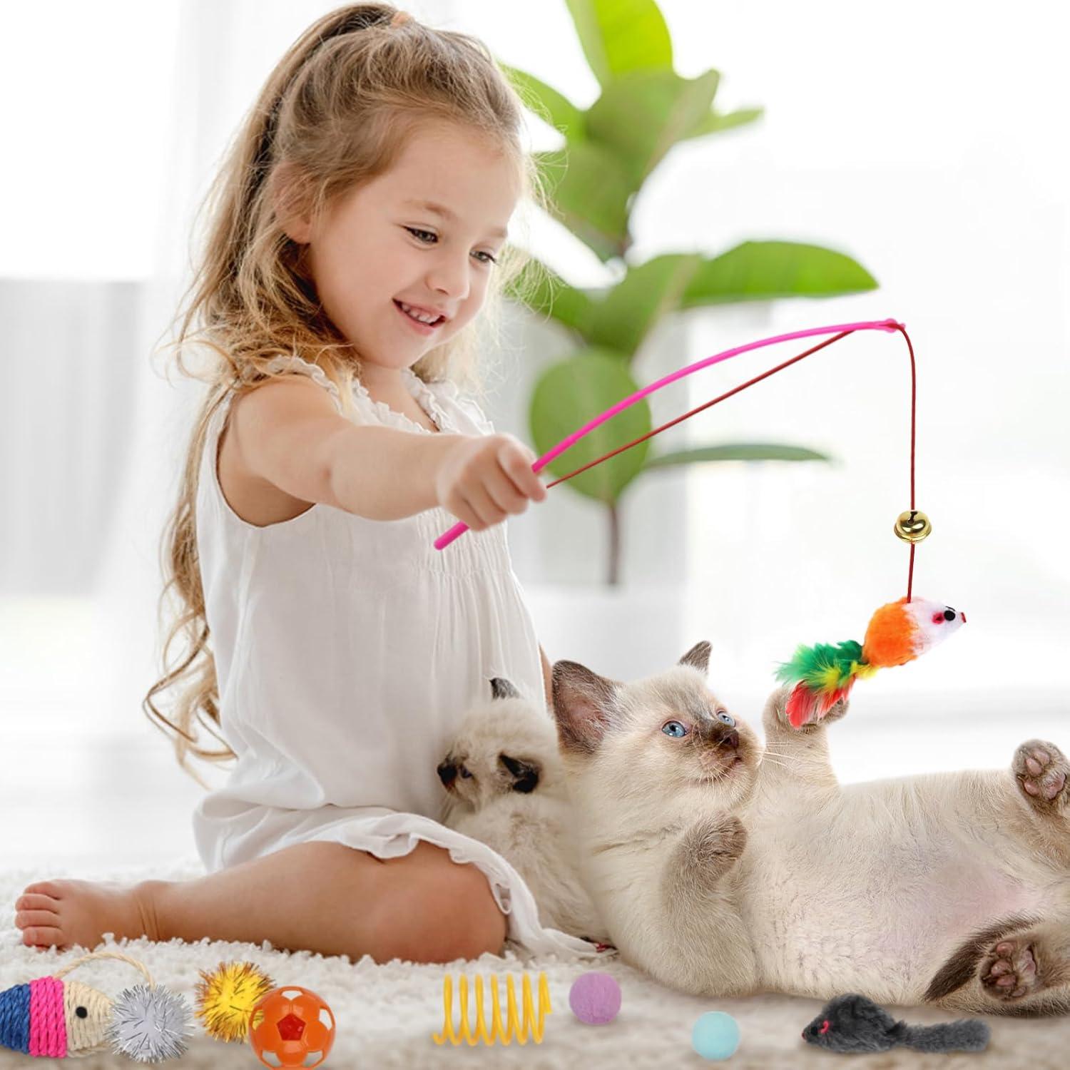 Kit de Juguetes Interactivos para Gatos QUOZUO 32 Piezas