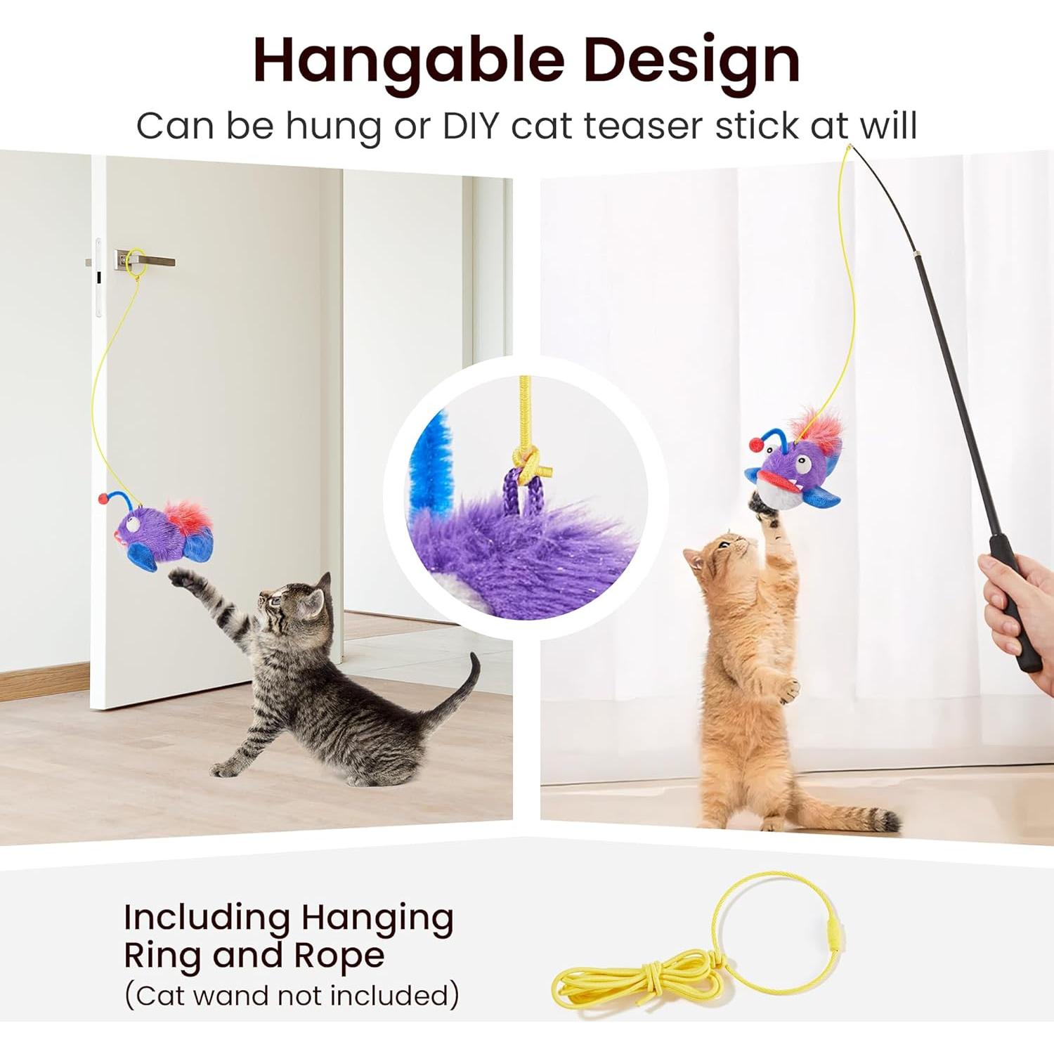 Juguete Interactivo para Gatos Potaroma Pez Aleteante 14 cm