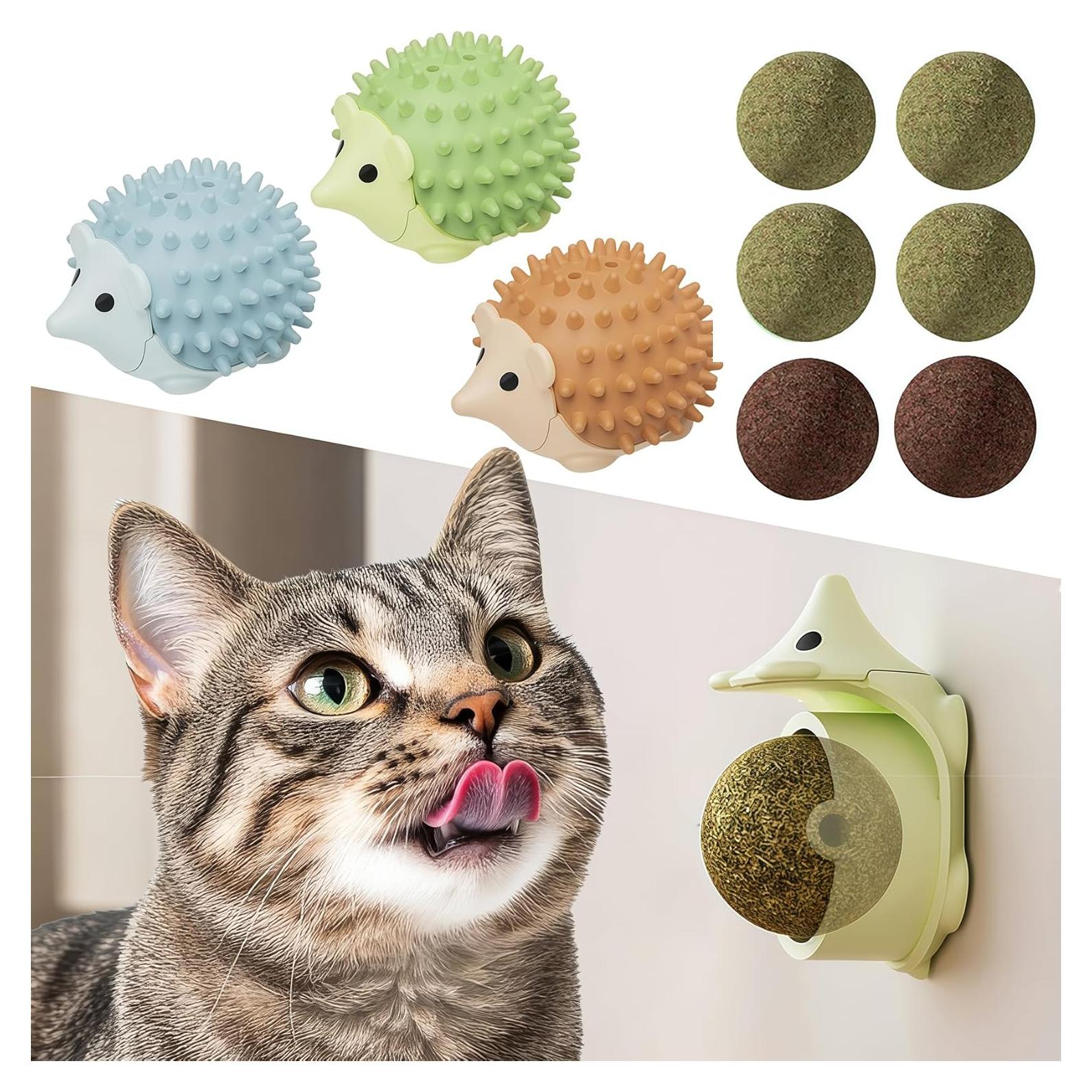 Juguetes de Hierba Gatera Petinstinct 3 Conchas 6 Bolas