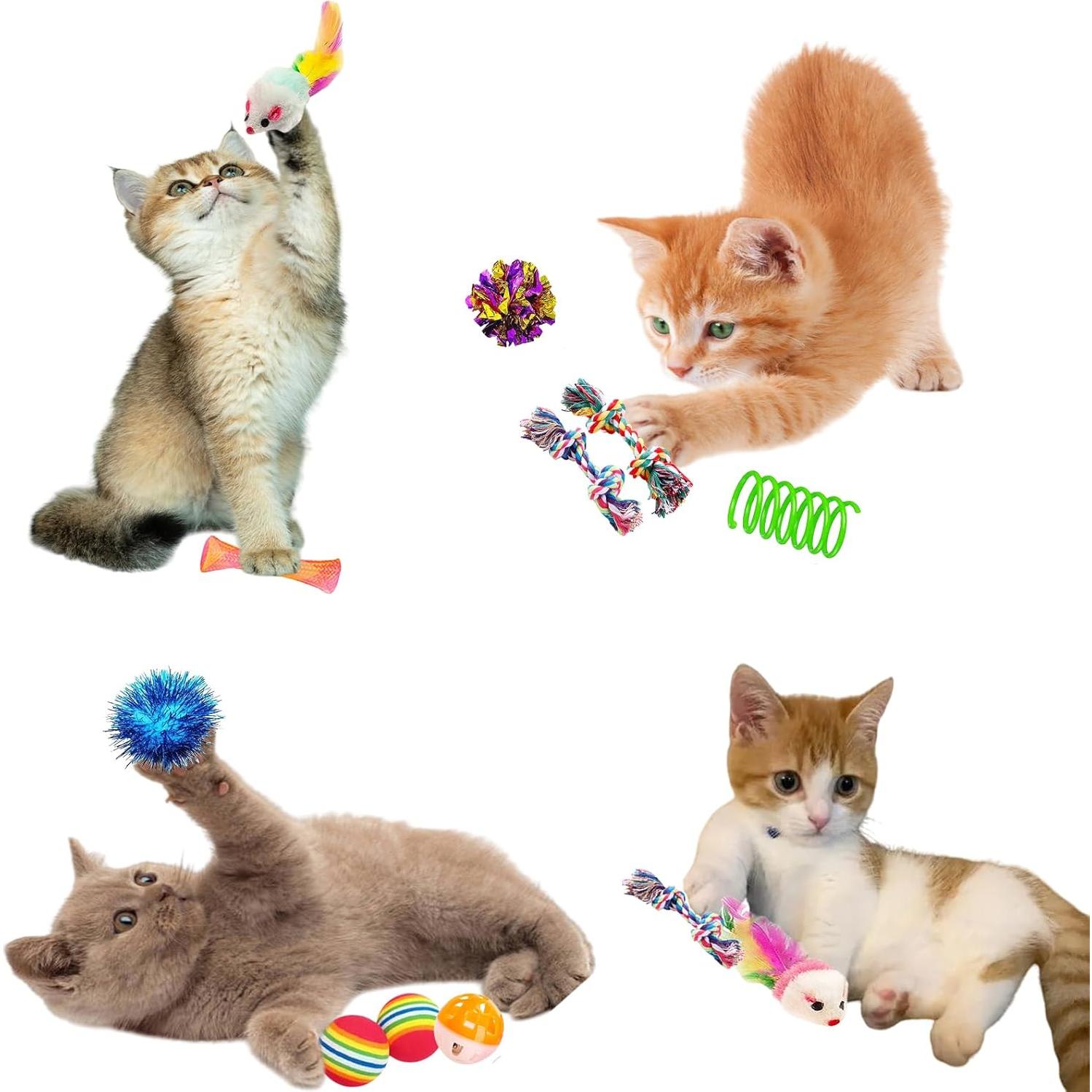 Juguetes para Gatos KITCHSTAR 46 Piezas Diversión Interior