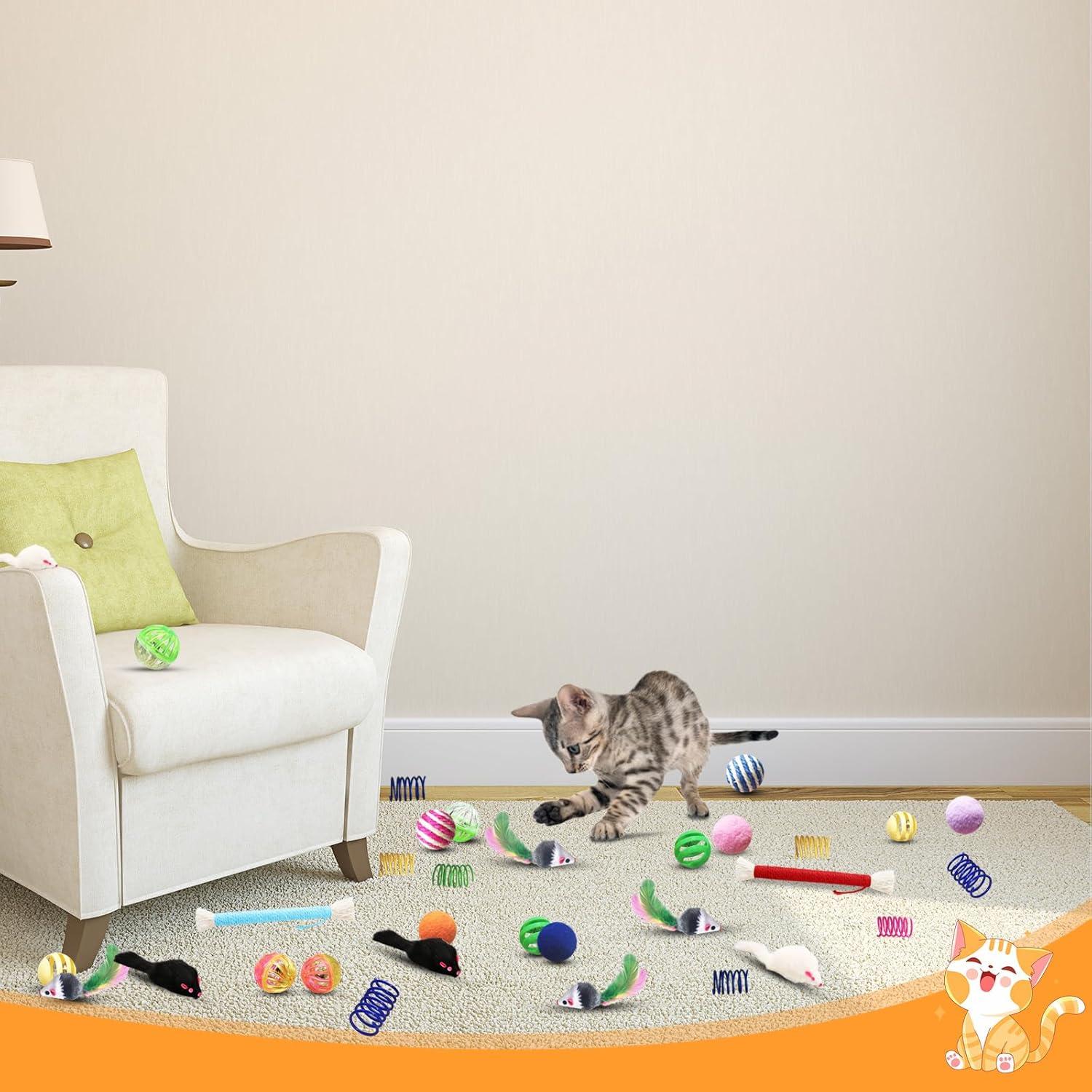 Set de Juguetes Interactivos para Gatos YULOYI - 34 Piezas