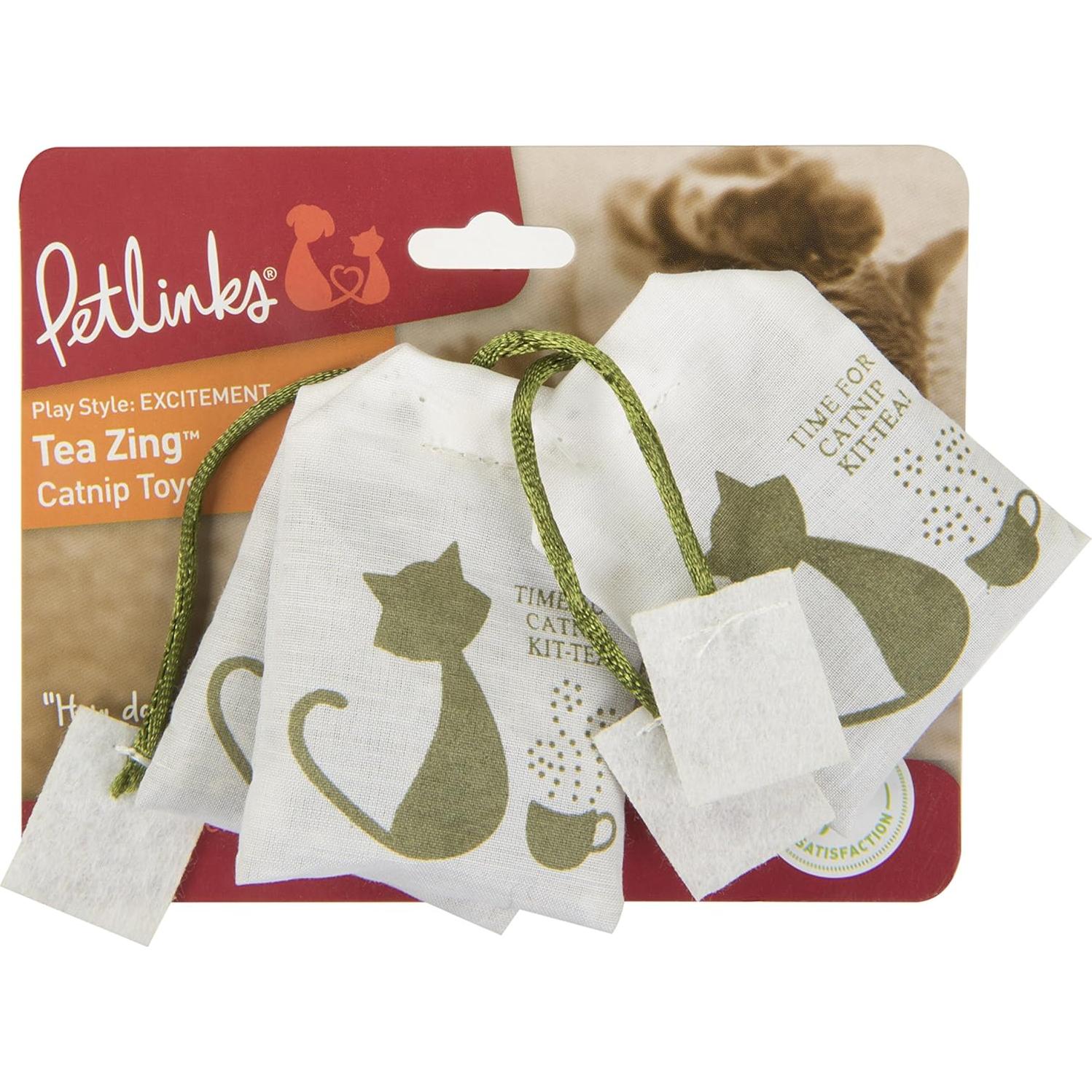 Juguetes para Gato Petlinks Tea Zing - Set de 3 con Hierba Gatera