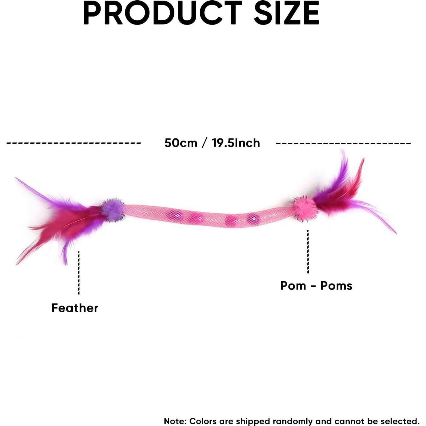 Juguetes para Gatos Coivnl - Paquete de 2 Plumas 50cm