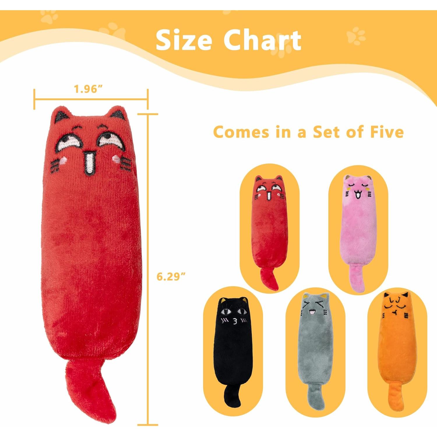 5 Juguetes para Gato Maiiu con Hierba Gatera - Diversión Segura