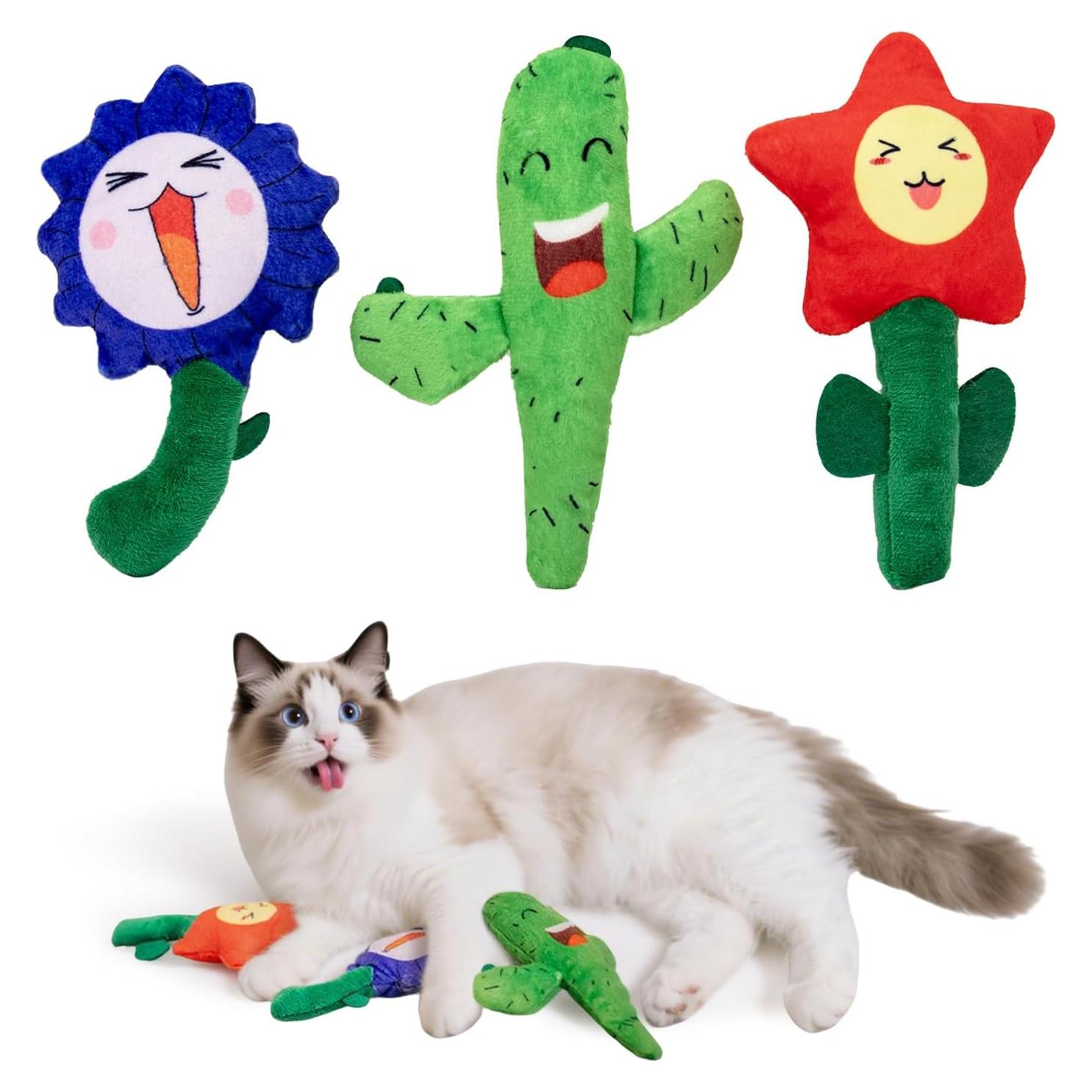 Juguetes para Gatos Lilfrd - Kit de 3 con Hierba Gatera
