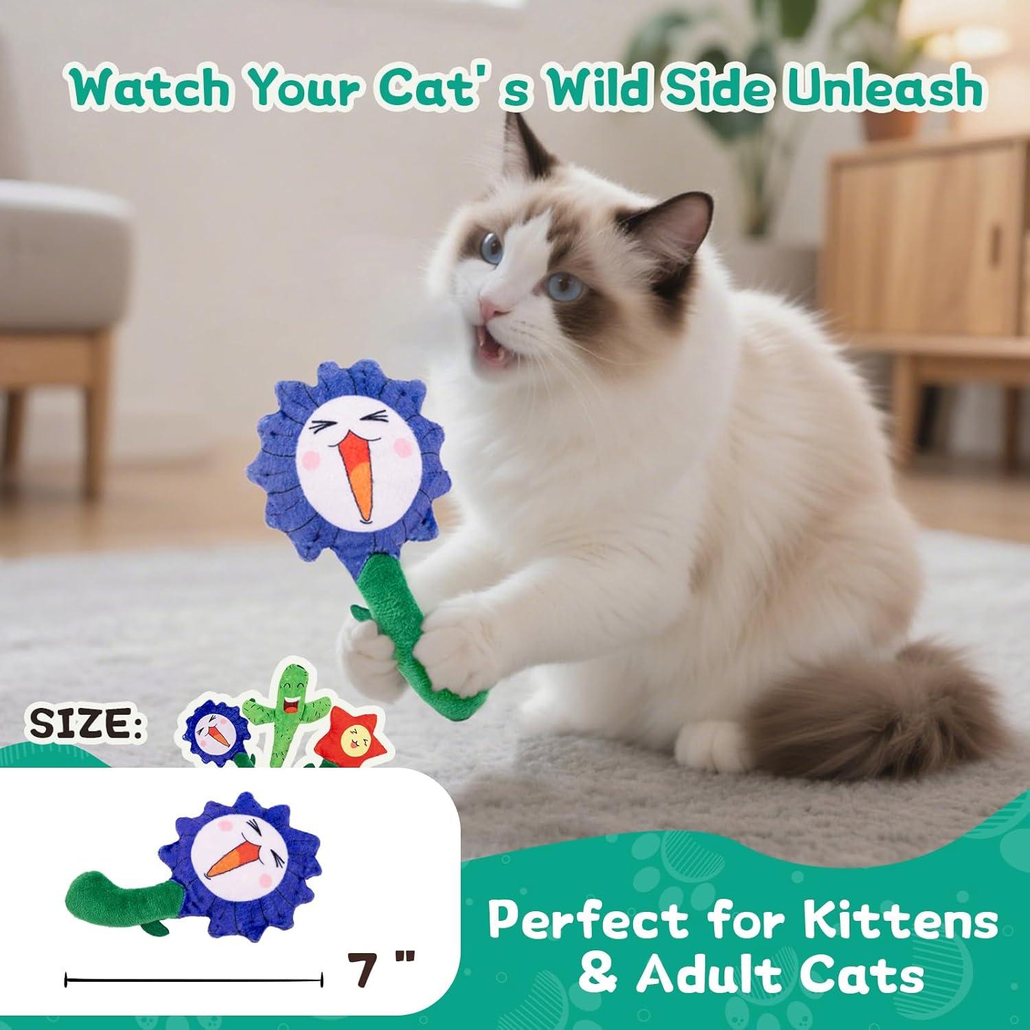 Juguetes para Gatos Lilfrd - Kit de 3 con Hierba Gatera