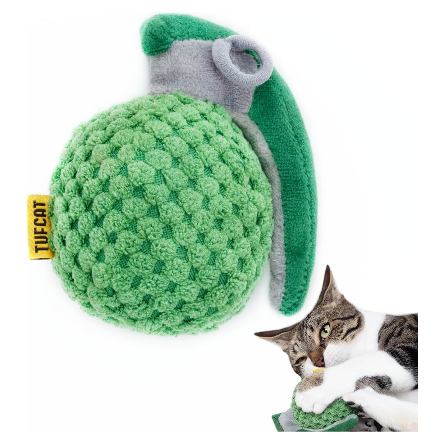 Juguete para Gato TUFCAT Granada con Hierba Gatera 10cm