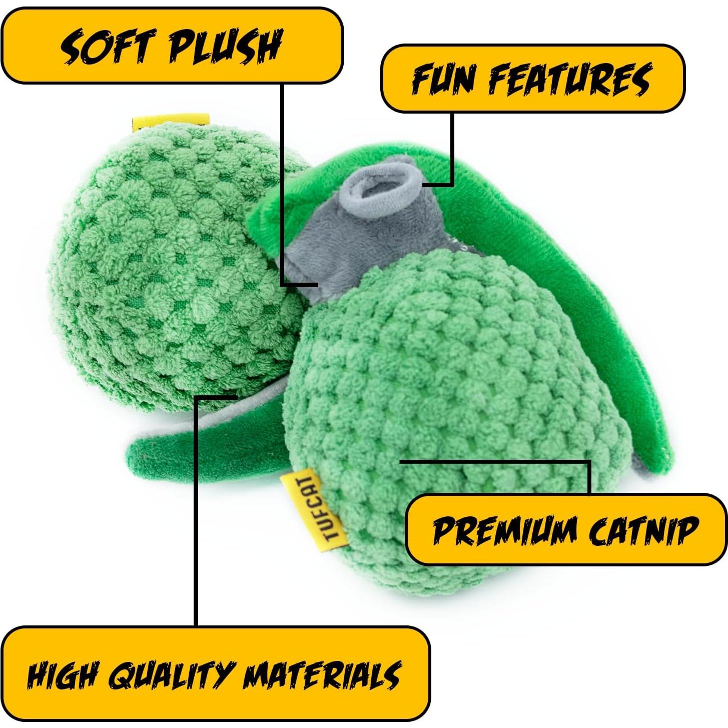 Juguete para Gato TUFCAT Granada con Hierba Gatera 10cm