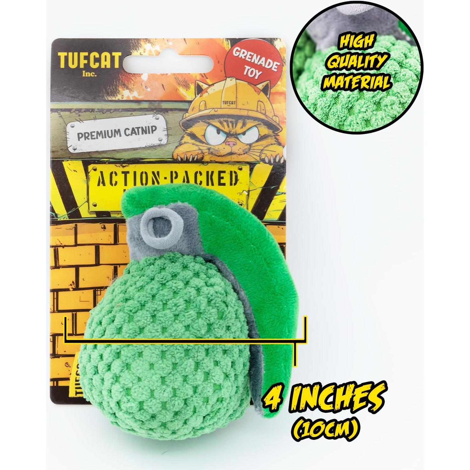 Juguete para Gato TUFCAT Granada con Hierba Gatera 10cm