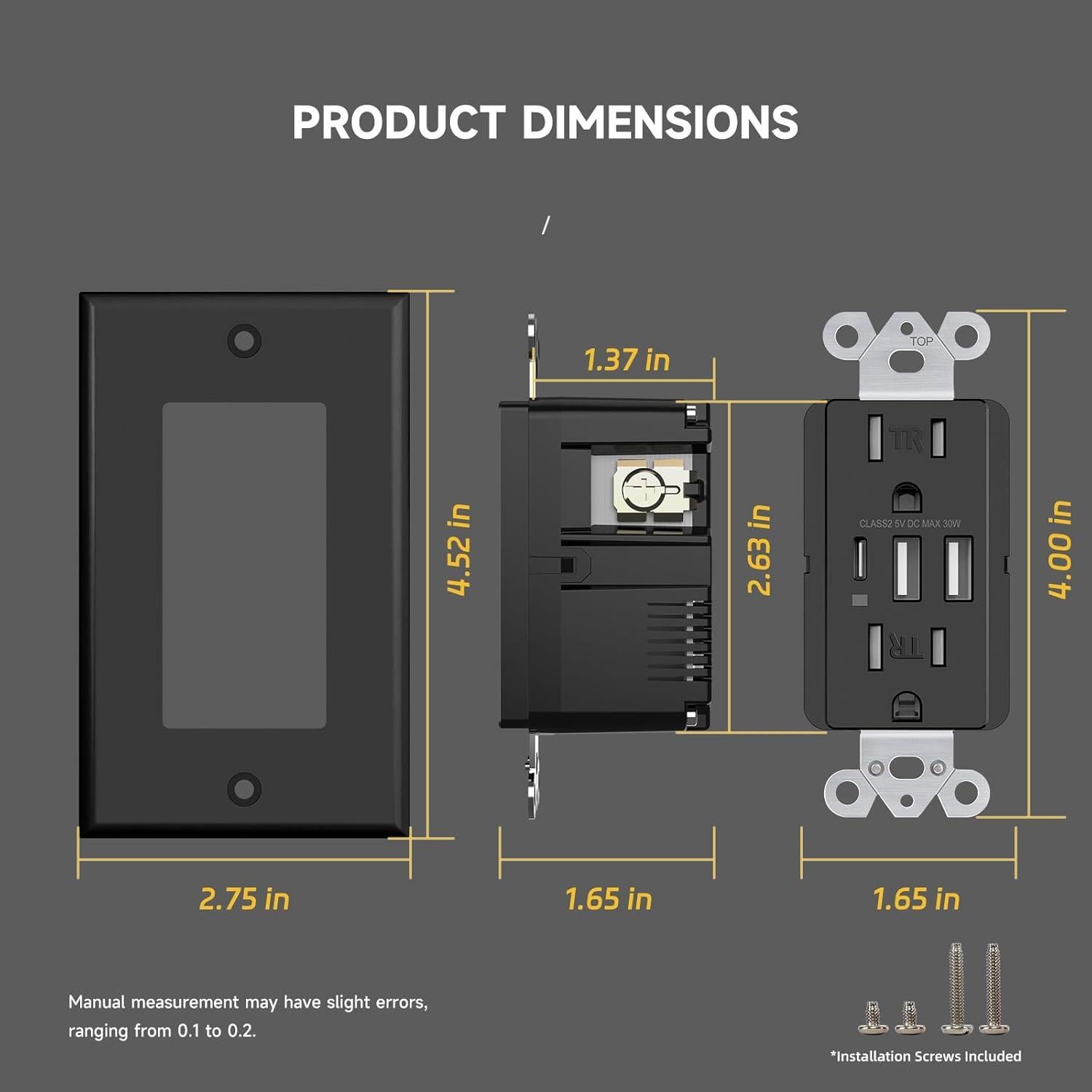 Enchufe USB C 30W 6.0A Alastech Negro 15 Amperios
