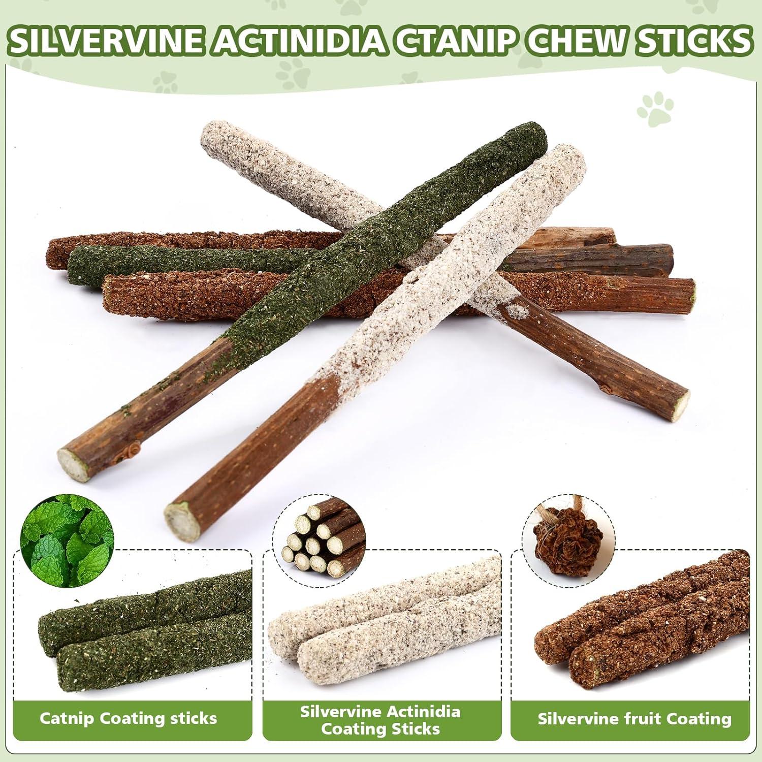 27 Juguetes Masticables para Gatos WOUSEDO - Hierba Gatera Natural