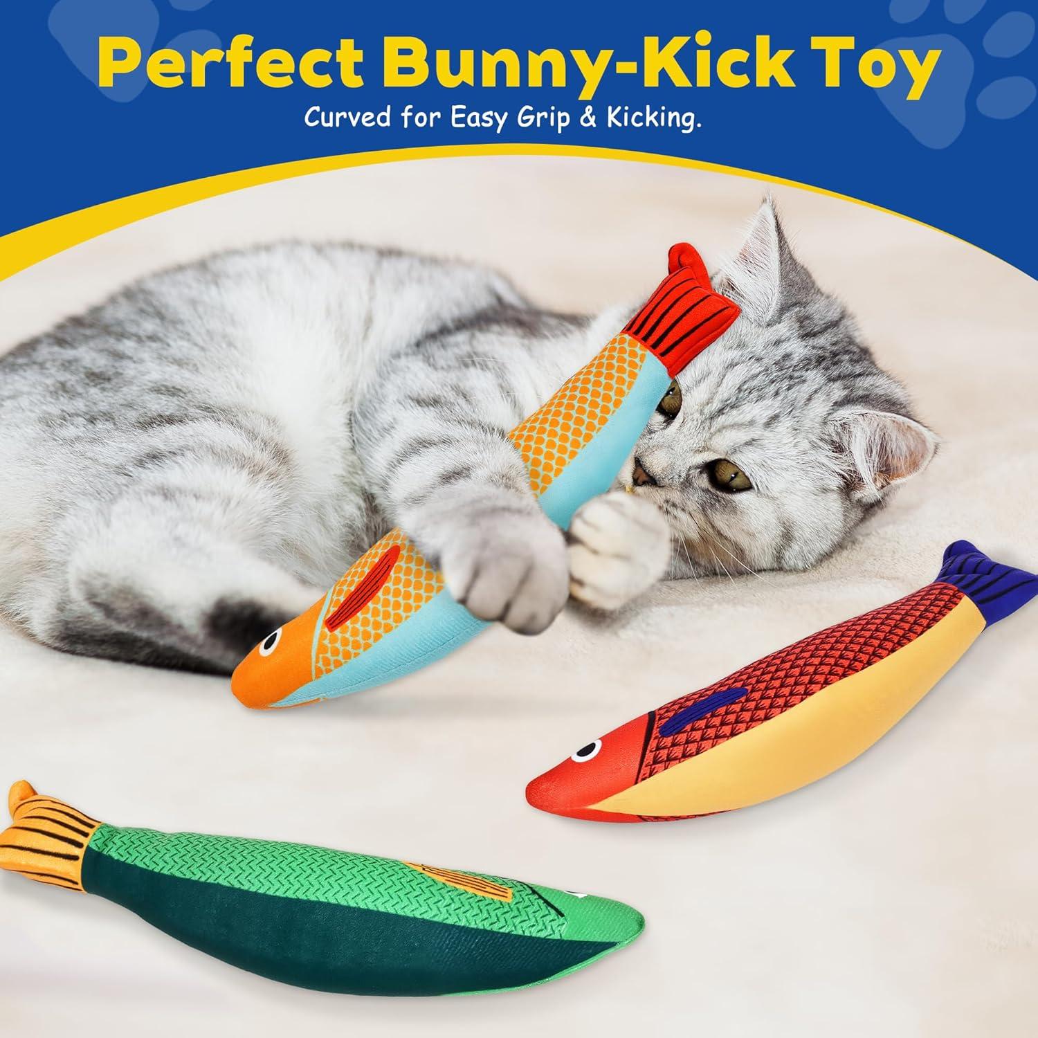 Juguetes Interactivos para Gatos PetPrana - 3 Piezas con Hierba Gatera