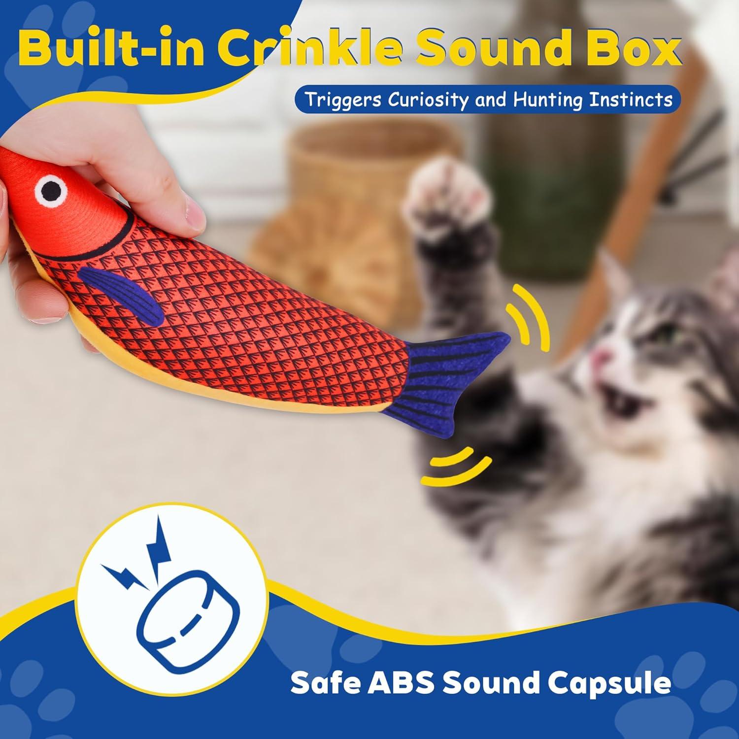 Juguetes Interactivos para Gatos PetPrana - 3 Piezas con Hierba Gatera