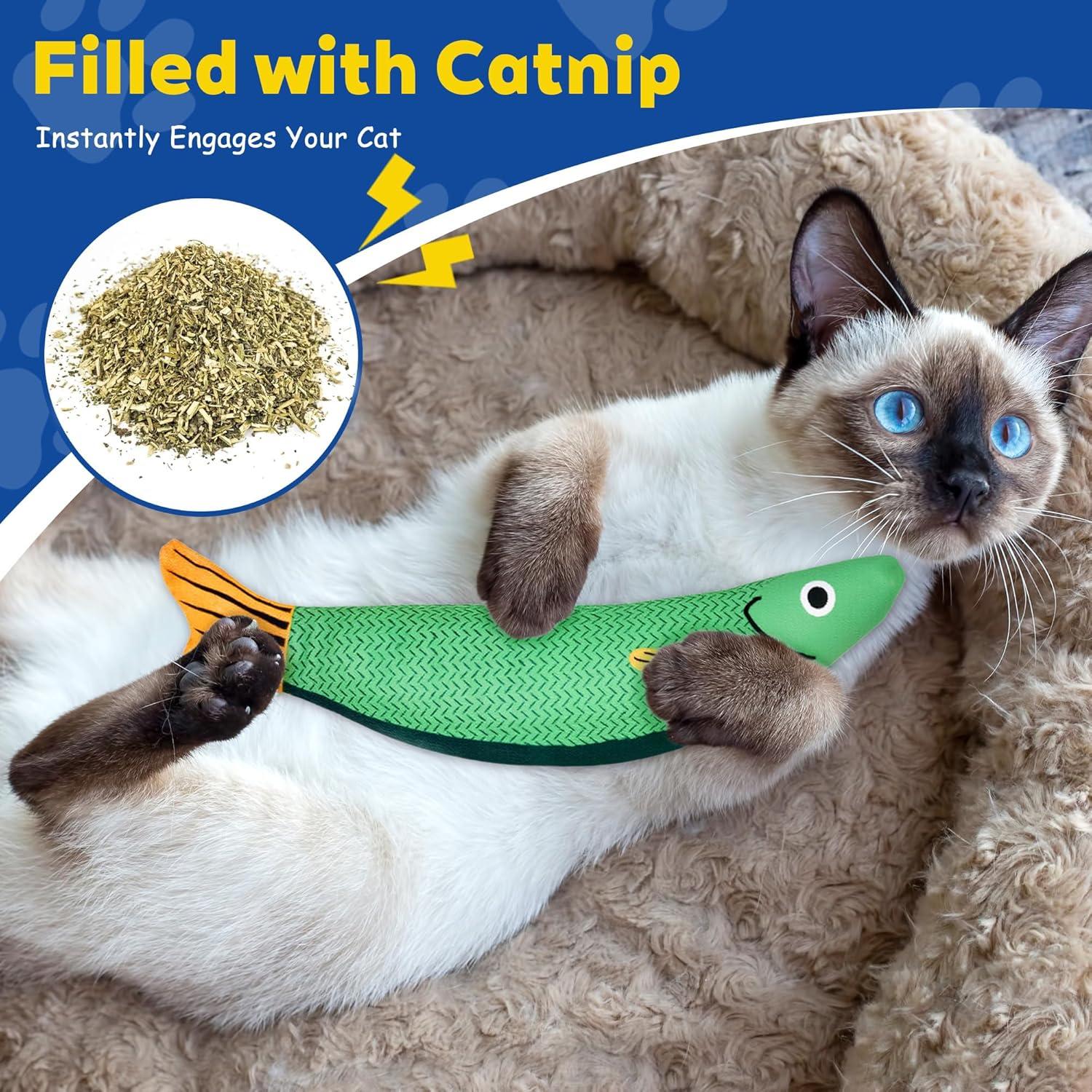 Juguetes Interactivos para Gatos PetPrana - 3 Piezas con Hierba Gatera