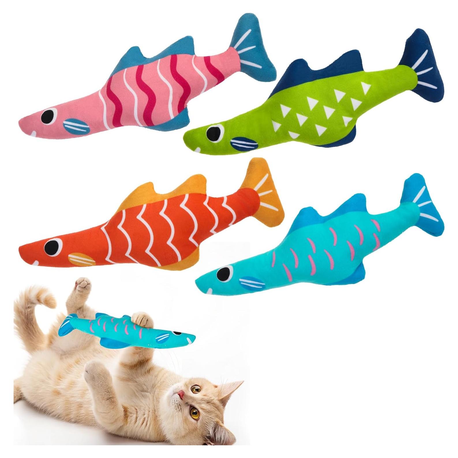 Juguetes para Gatos EXPAWLORER con Hierba Gatera - Set de 4 Piezas