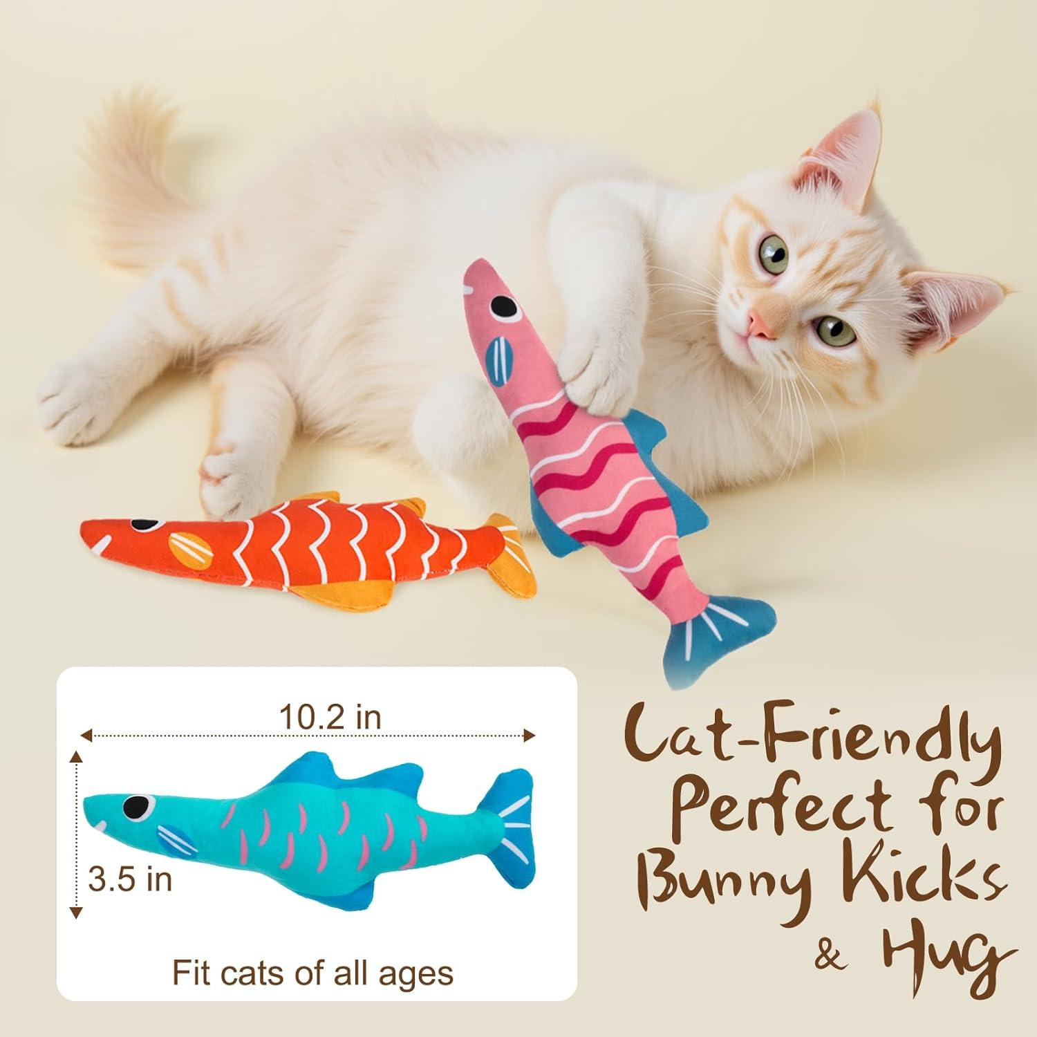 Juguetes para Gatos EXPAWLORER con Hierba Gatera - Set de 4 Piezas