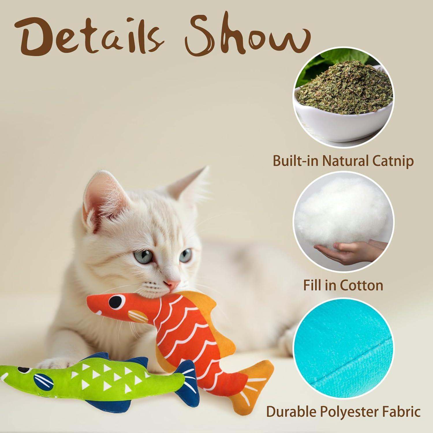 Juguetes para Gatos EXPAWLORER con Hierba Gatera - Set de 4 Piezas