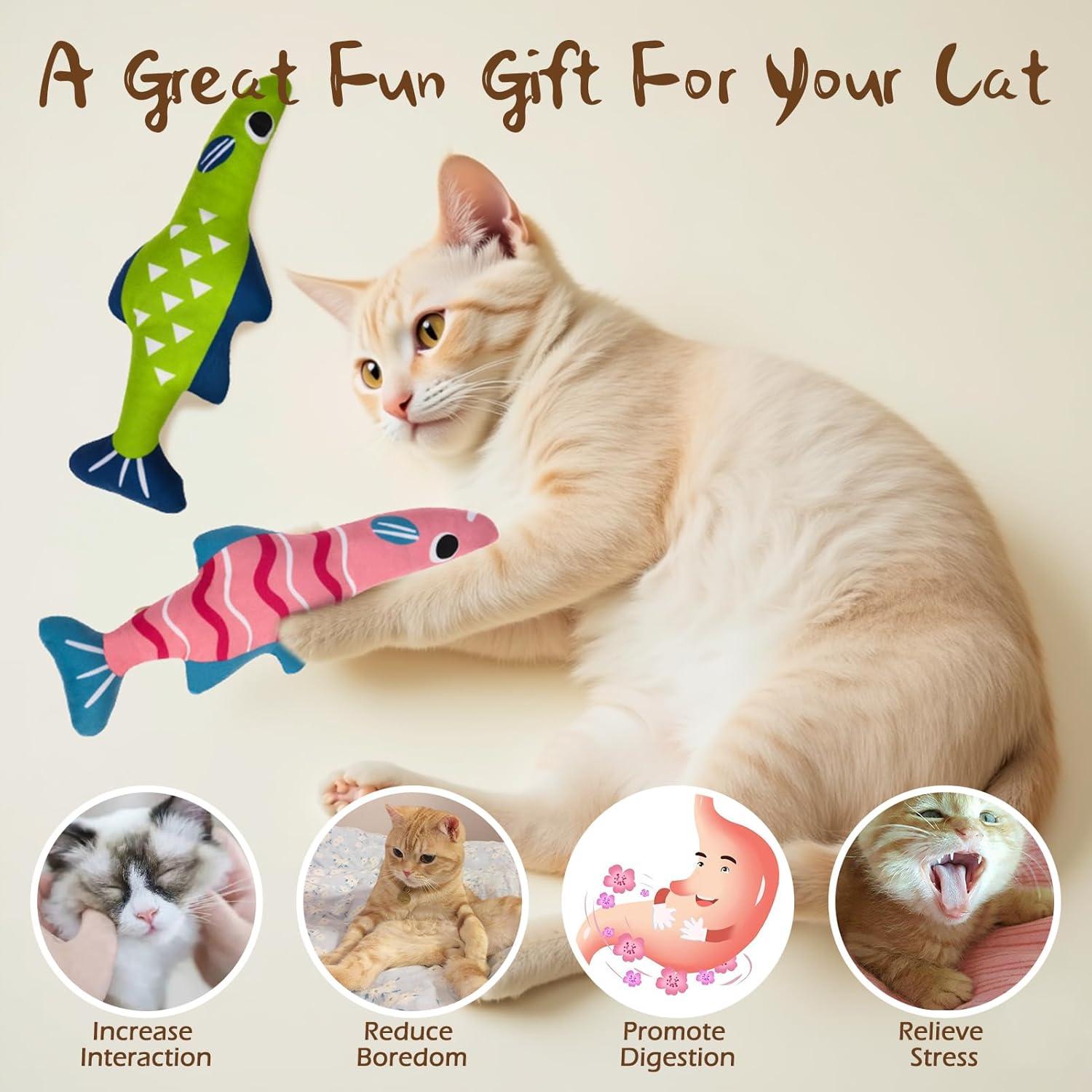 Juguetes para Gatos EXPAWLORER con Hierba Gatera - Set de 4 Piezas