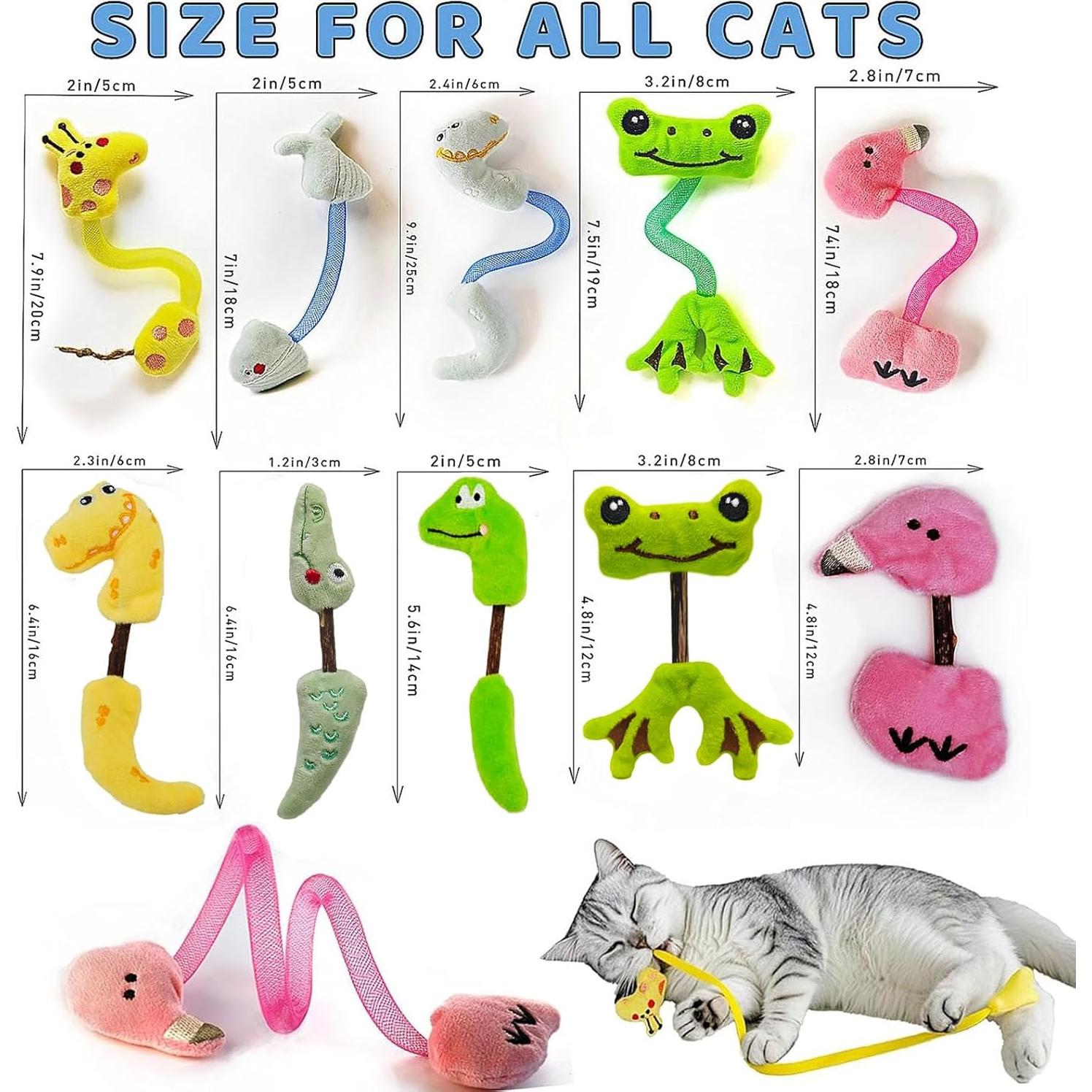 Juego de Juguetes Interactivos para Gatos uyiixoxo 10 Piezas