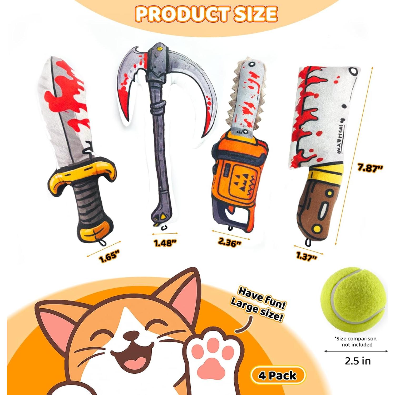 Juguetes para Gatos XIFOWE 4 PCS con Catnip y Sonido