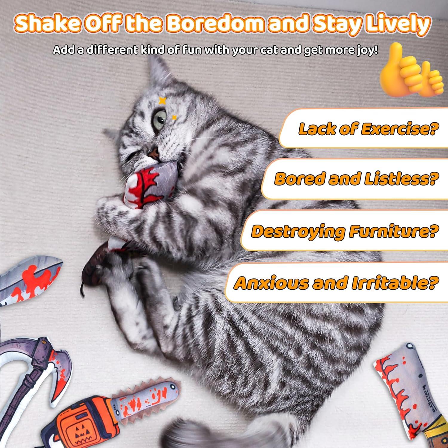 Juguetes para Gatos XIFOWE 4 PCS con Catnip y Sonido