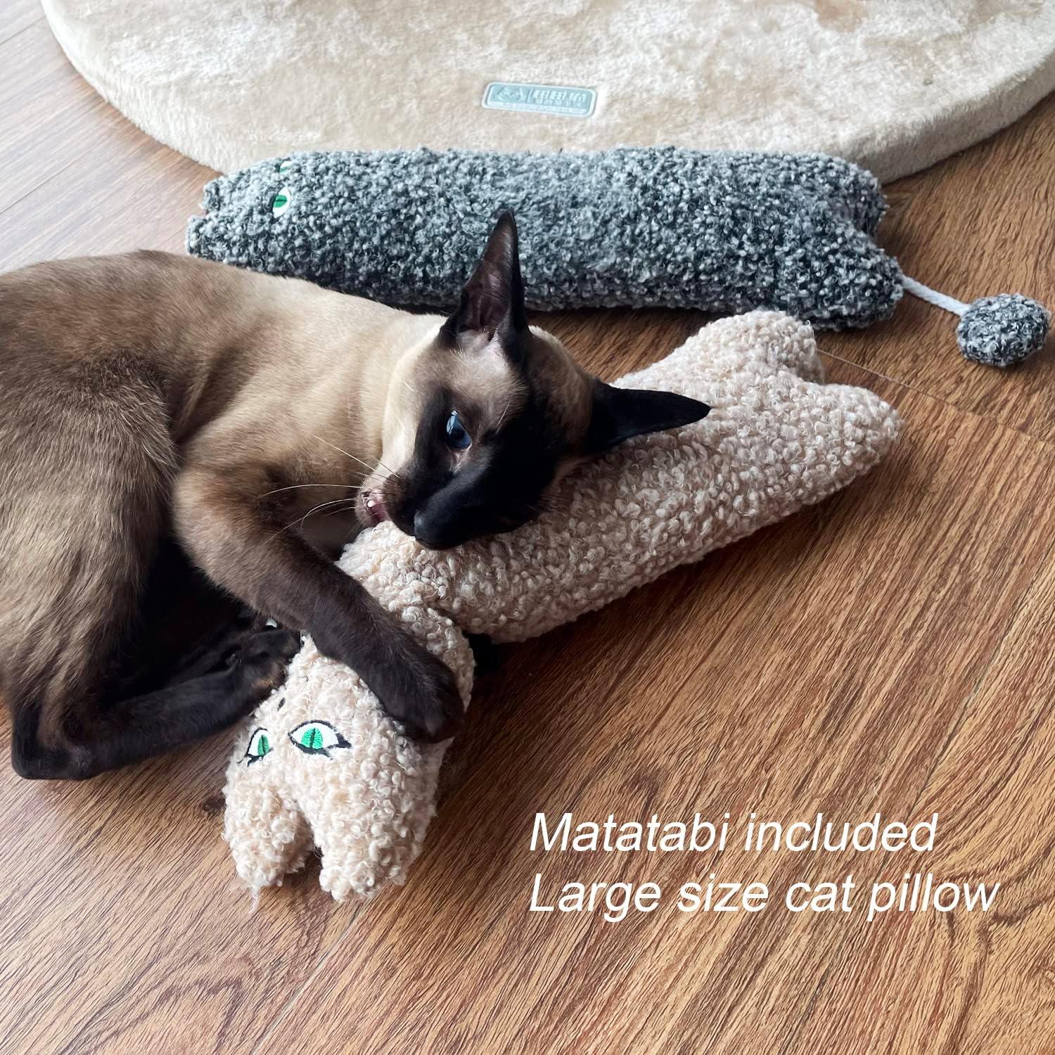 Almohada Matatabi para Gatos TTCAT Beige 41.65 cm Juguete Calmante