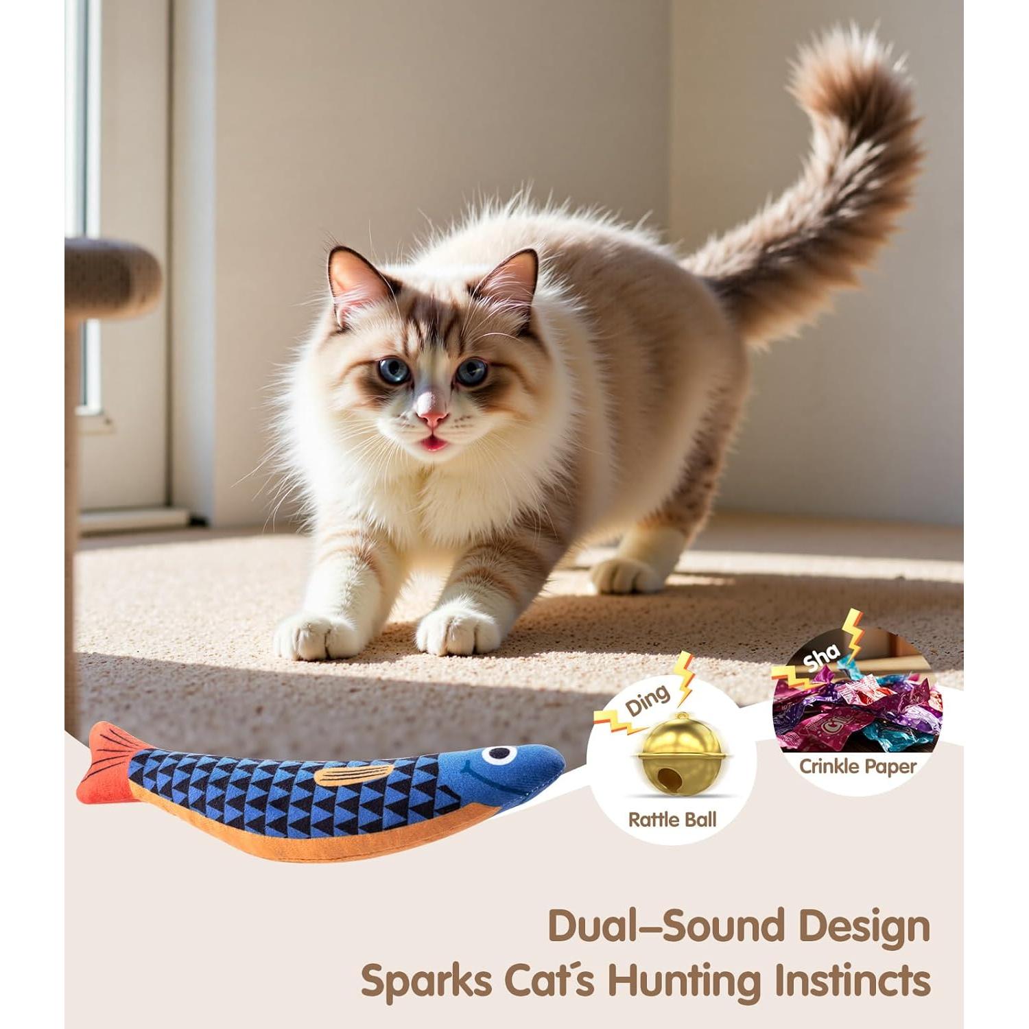 Juguetes Interactivos para Gatos PetBusy - Paquete de 3 con Catnip