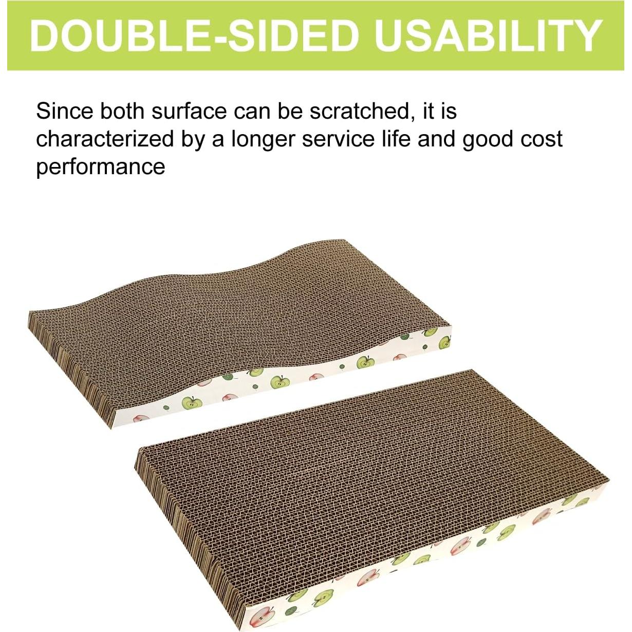 Rascador de Cartón para Gatos TIMHAKA Doble Cara 42.93x19.99cm