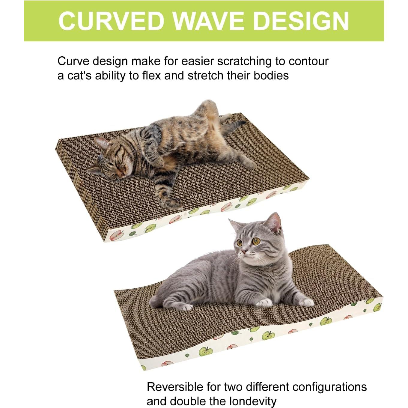 Rascador de Cartón para Gatos TIMHAKA Doble Cara 42.93x19.99cm