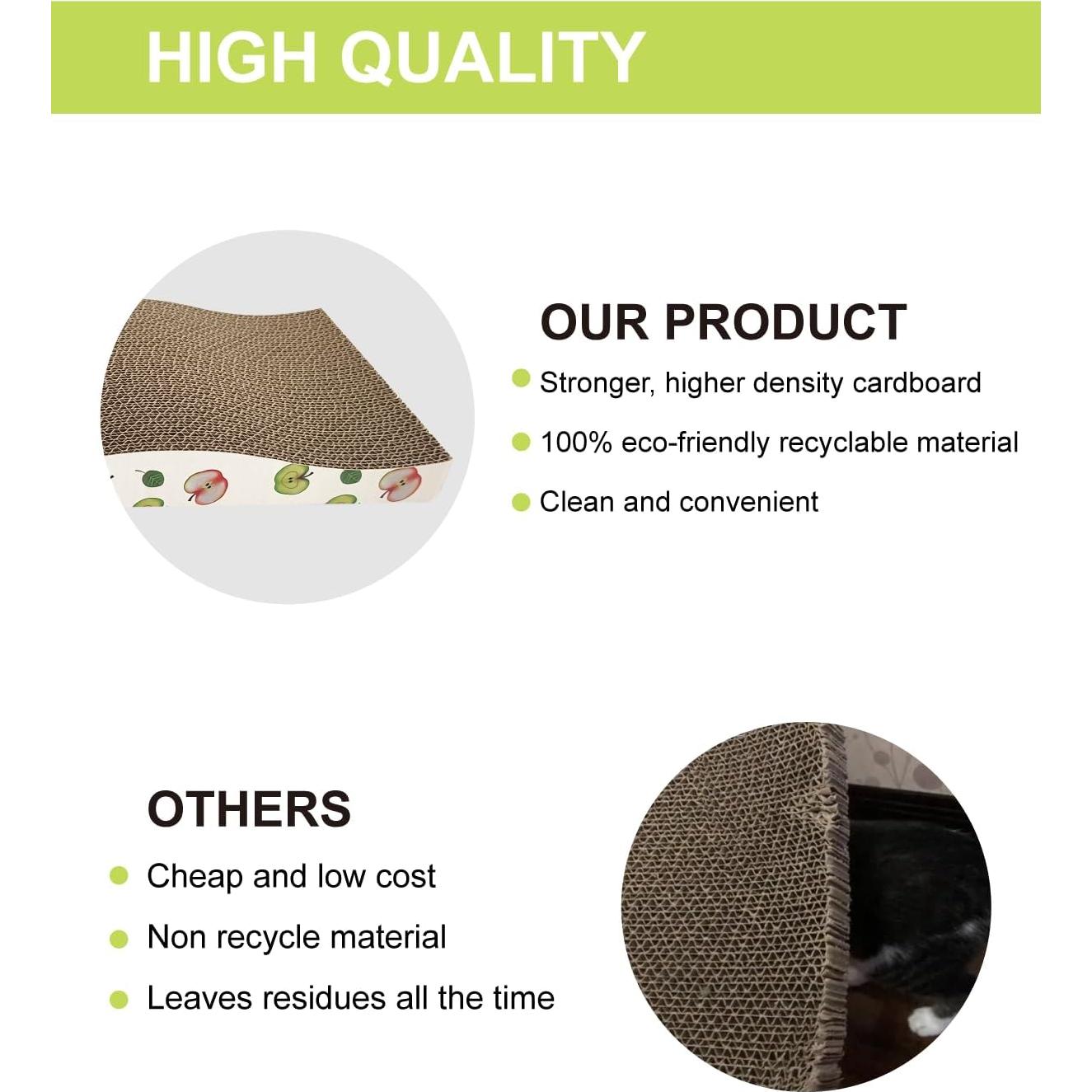 Rascador de Cartón para Gatos TIMHAKA Doble Cara 42.93x19.99cm