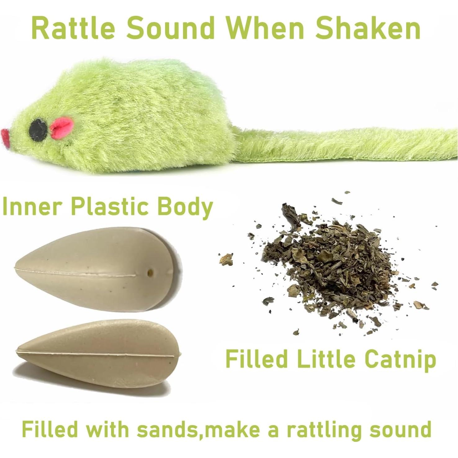 12 Juguetes de Ratón para Gatos Maiguangta - Catnip y Sonido