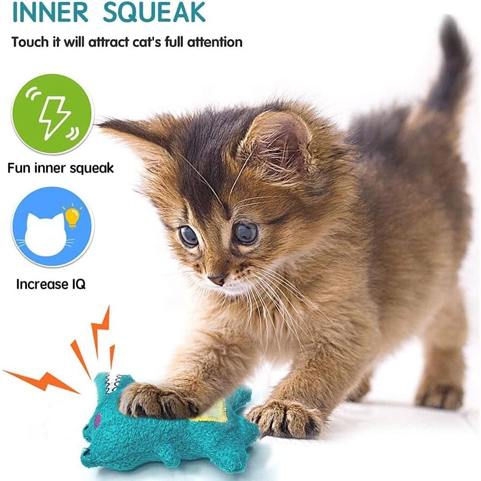 Juguetes para Gatos AZOFFYIU - Catnip Suaves y Crujientes, 12 Piezas