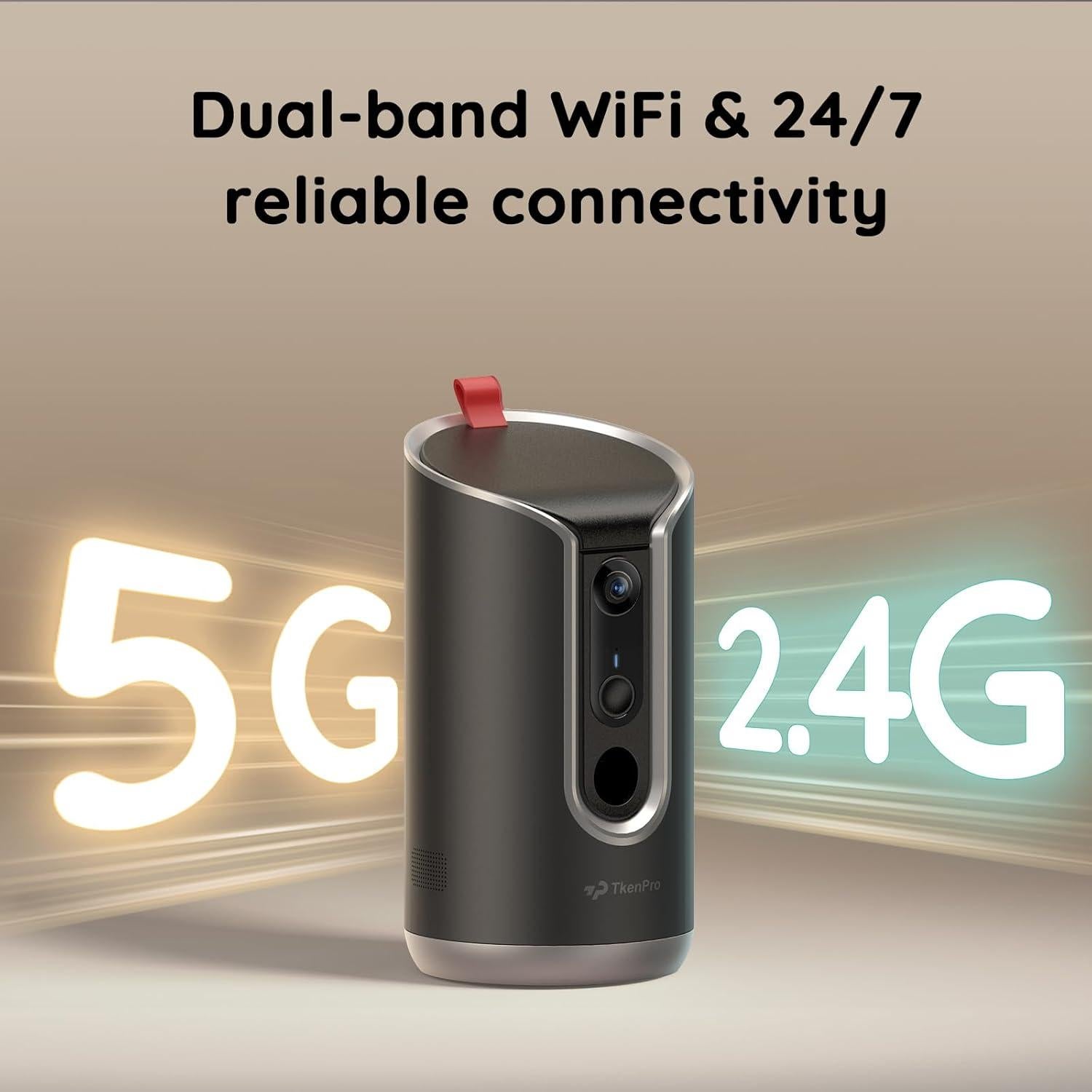 Cámara para mascotas TKENPRO 2K con dispensador de golosinas