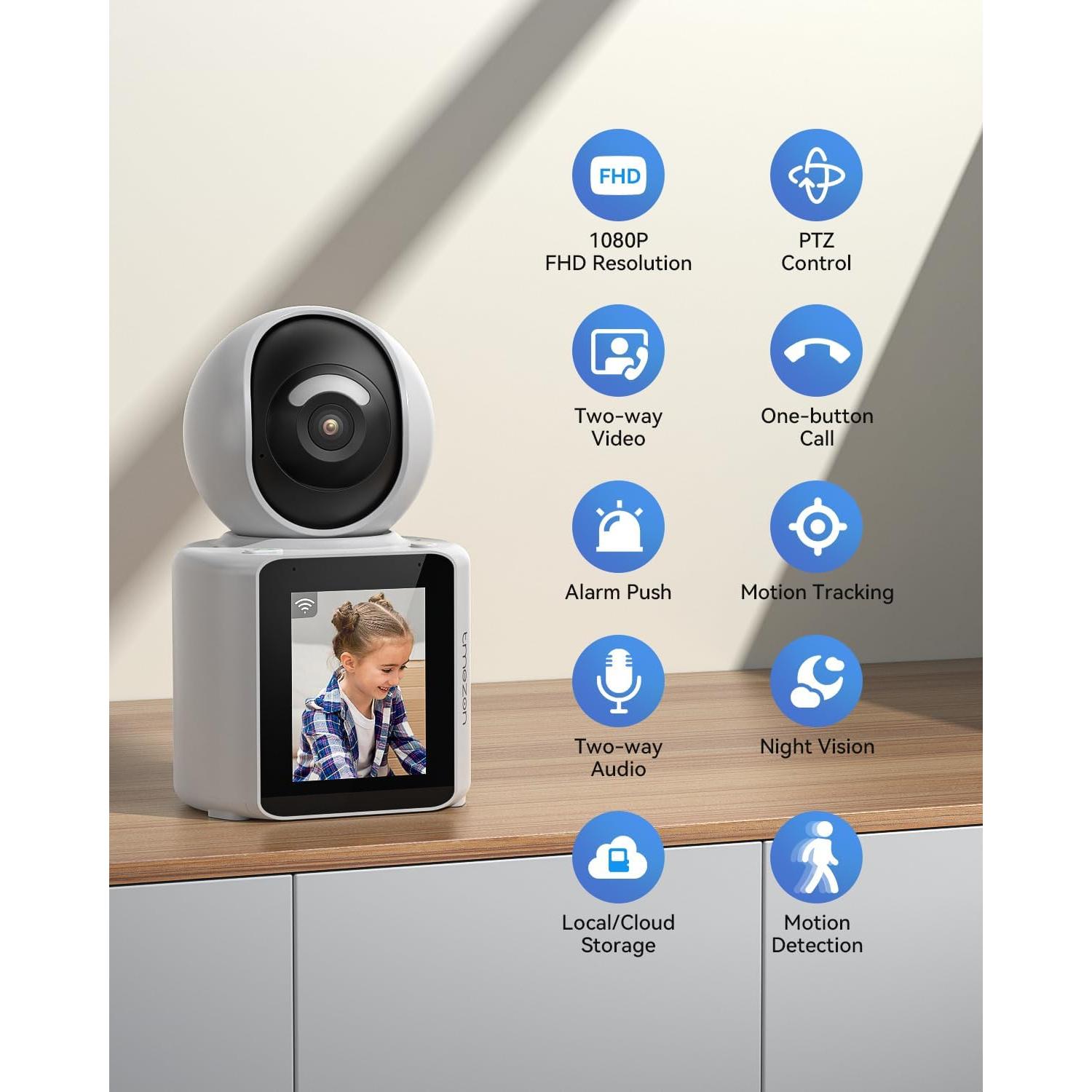 Cámara de Video TMEZON 1080P Inalámbrica para Mascotas