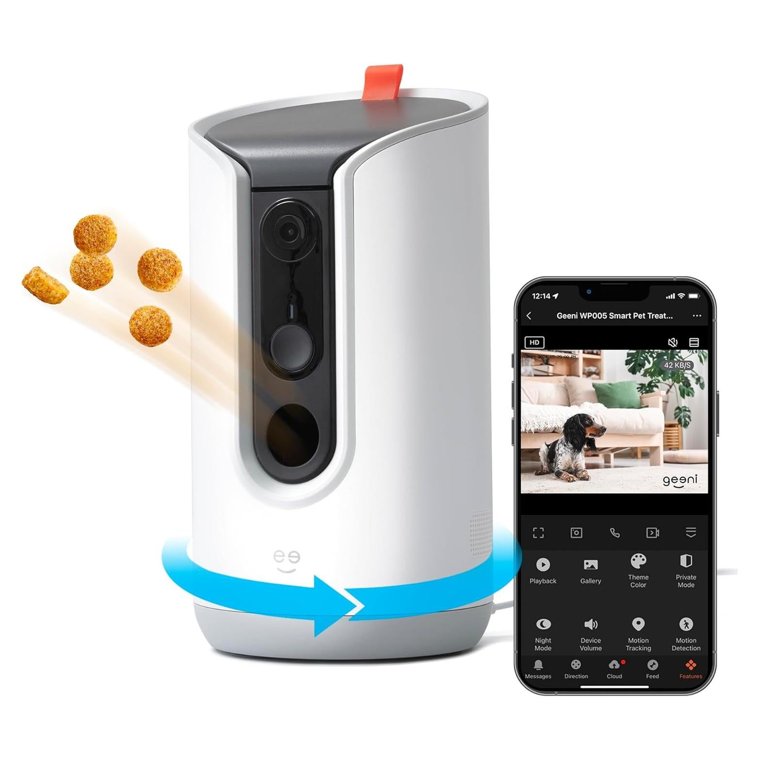 Dispensador de golosinas Geeni con cámara 2K HD y WiFi