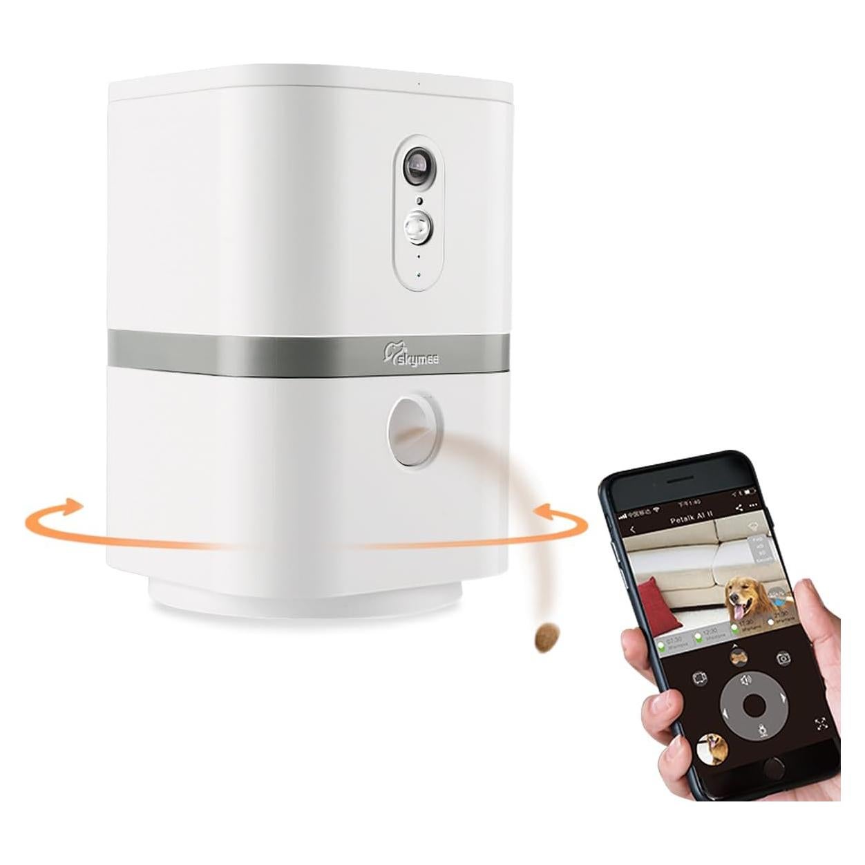 Cámara para mascotas SKYMEE Petalk AI II 1080p con dispensador