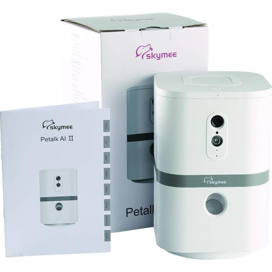 Cámara para mascotas SKYMEE Petalk AI II 1080p con dispensador