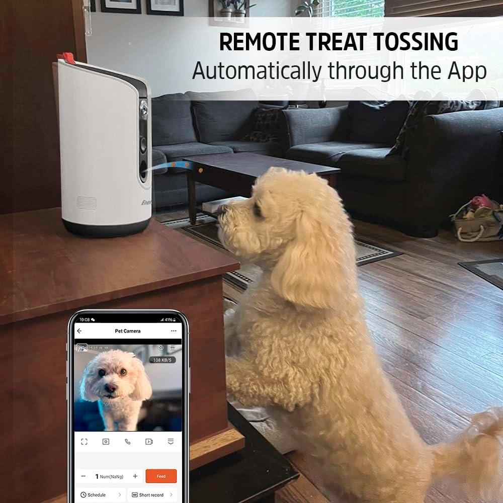 Energizer Smart Pet Treater 2K con cámara, audio y Wi-Fi