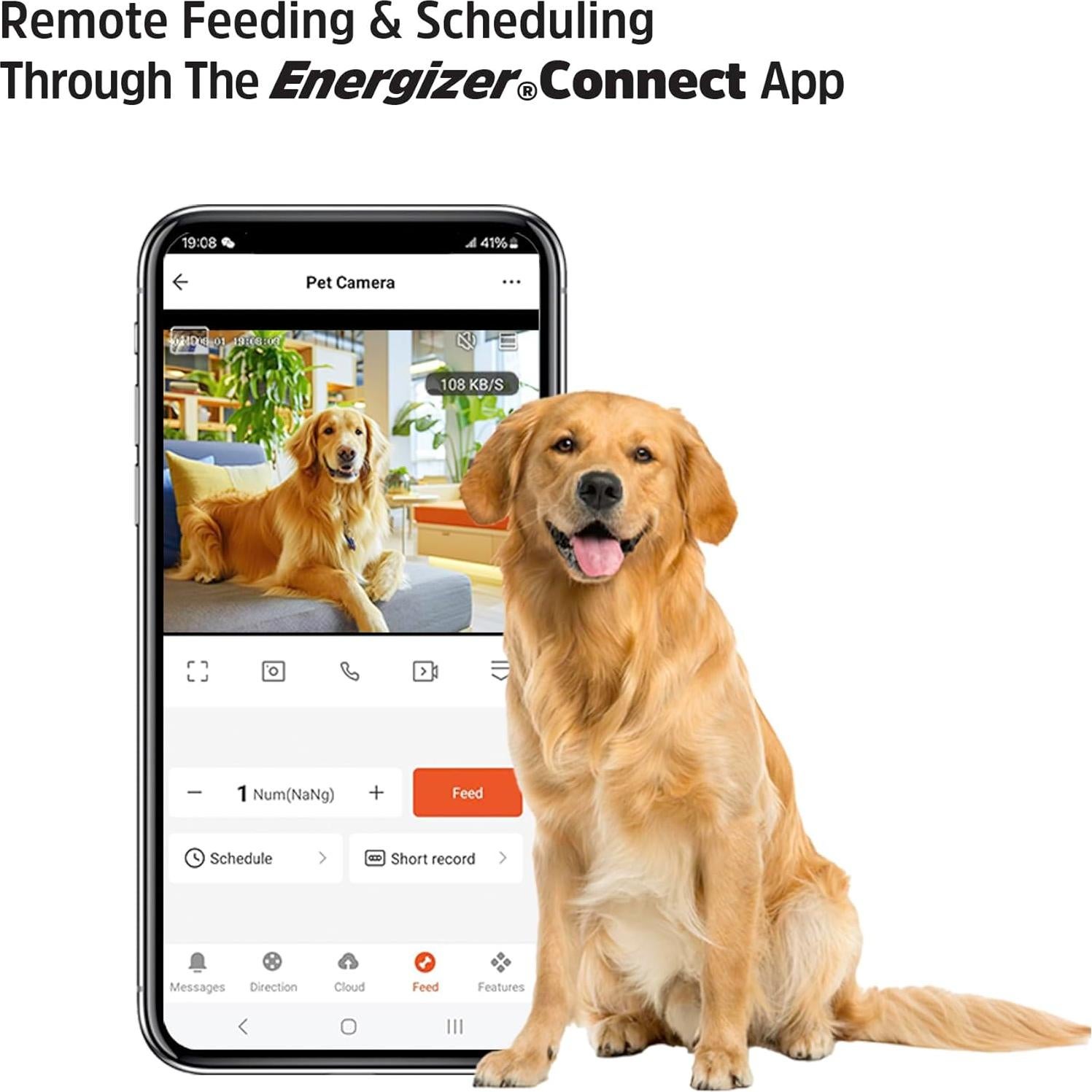 Energizer Smart Pet Treater 2K con cámara, audio y Wi-Fi