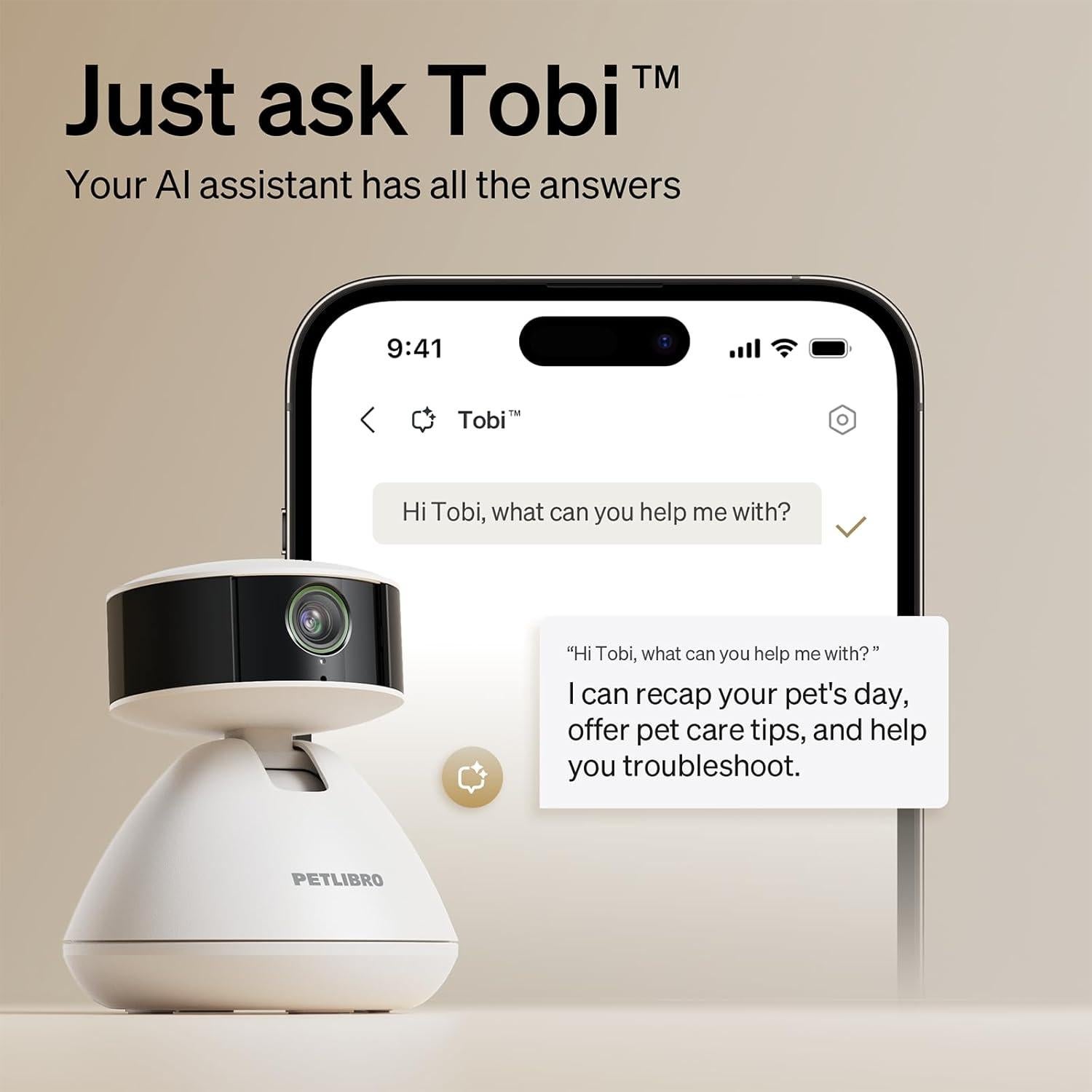 Cámara para Mascotas PETLIBRO PLPC001 360° Reconocimiento AI