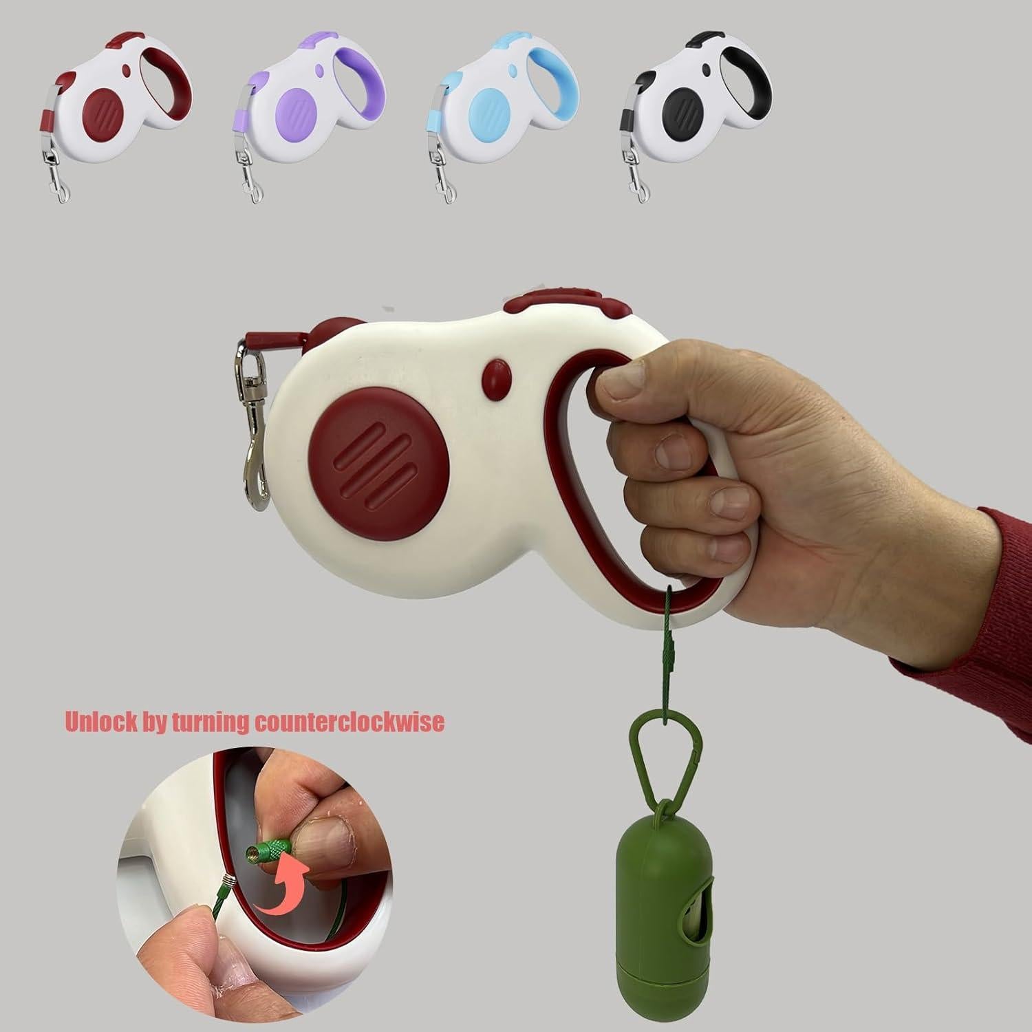 Correa Retráctil para Perro JAWADE 4.88 m hasta 20 kg Azul