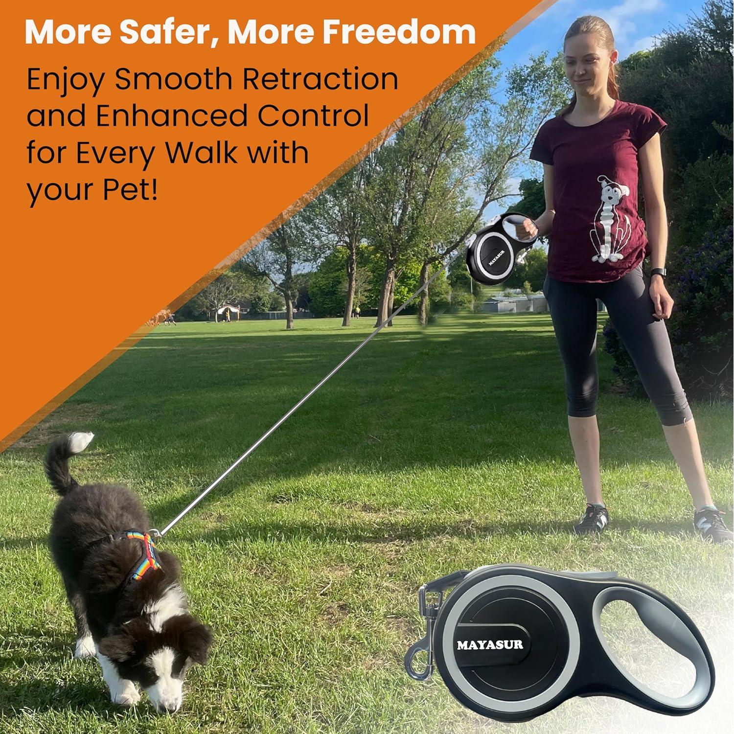 Correa Retráctil para Perros MAYASUR 7.92m Resistente hasta 49.9kg