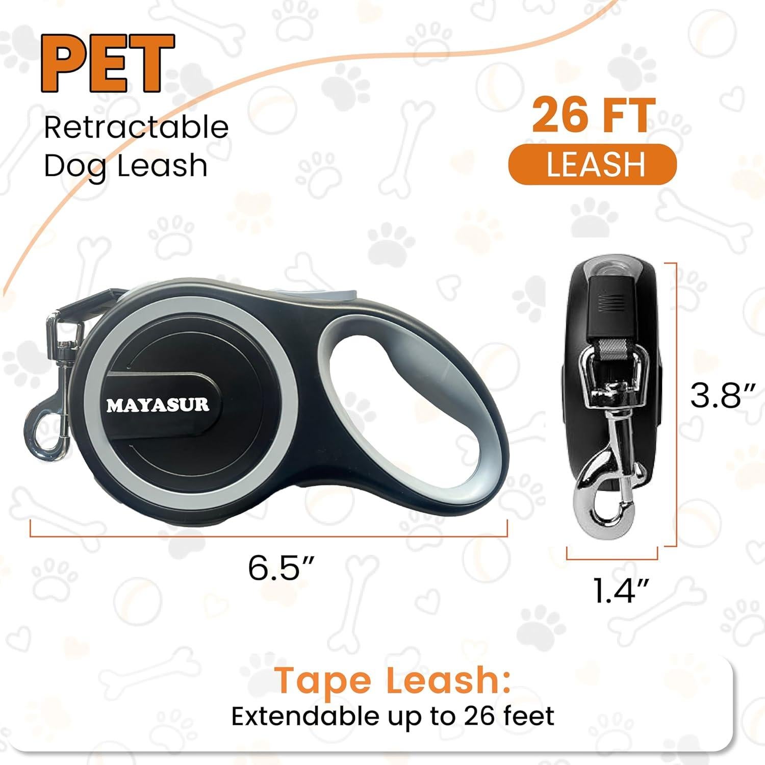 Correa Retráctil para Perros MAYASUR 7.92m Resistente hasta 49.9kg