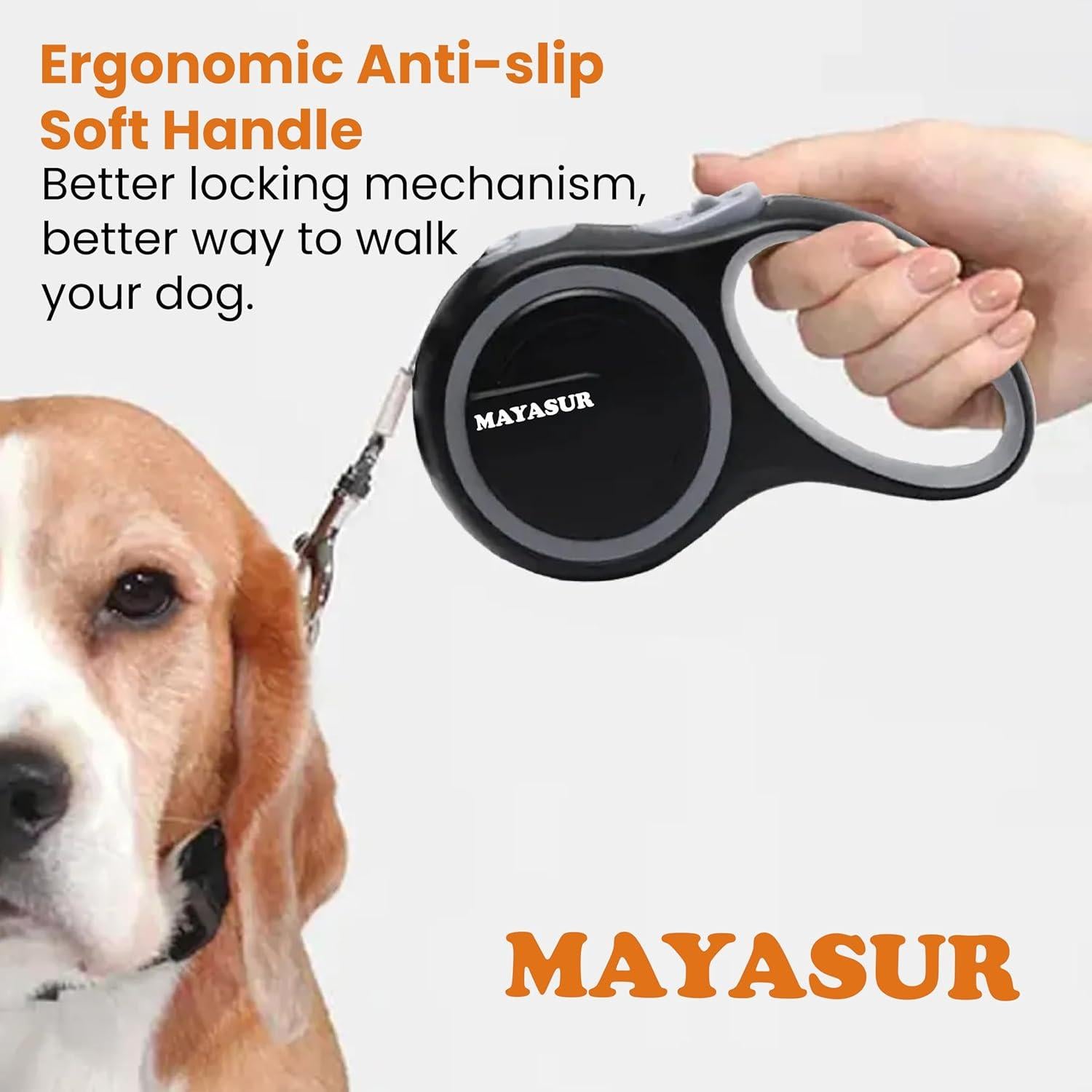 Correa Retráctil para Perros MAYASUR 7.92m Resistente hasta 49.9kg
