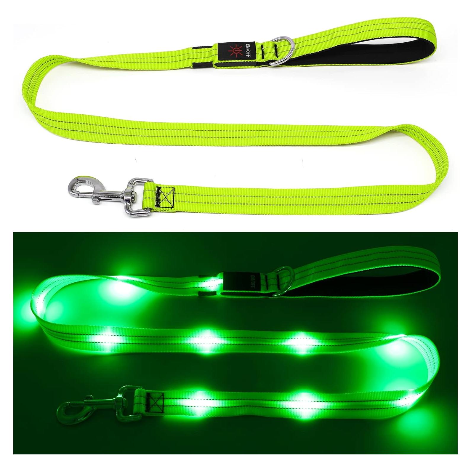 Correa LED para Perros KOSKILL 1.22 m Nylon Reflectante
