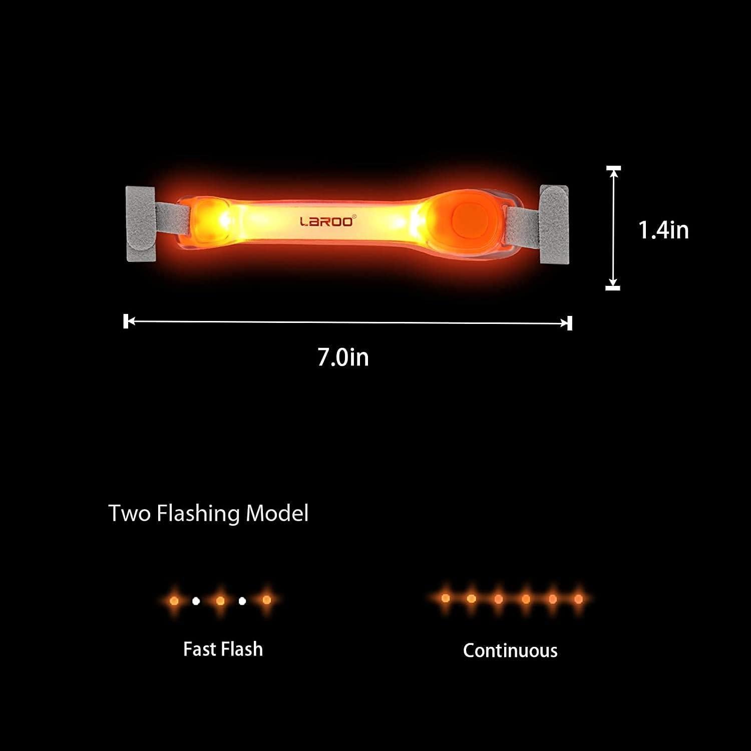 Collar LED para Perro LaRoo Naranja Impermeable 18cm