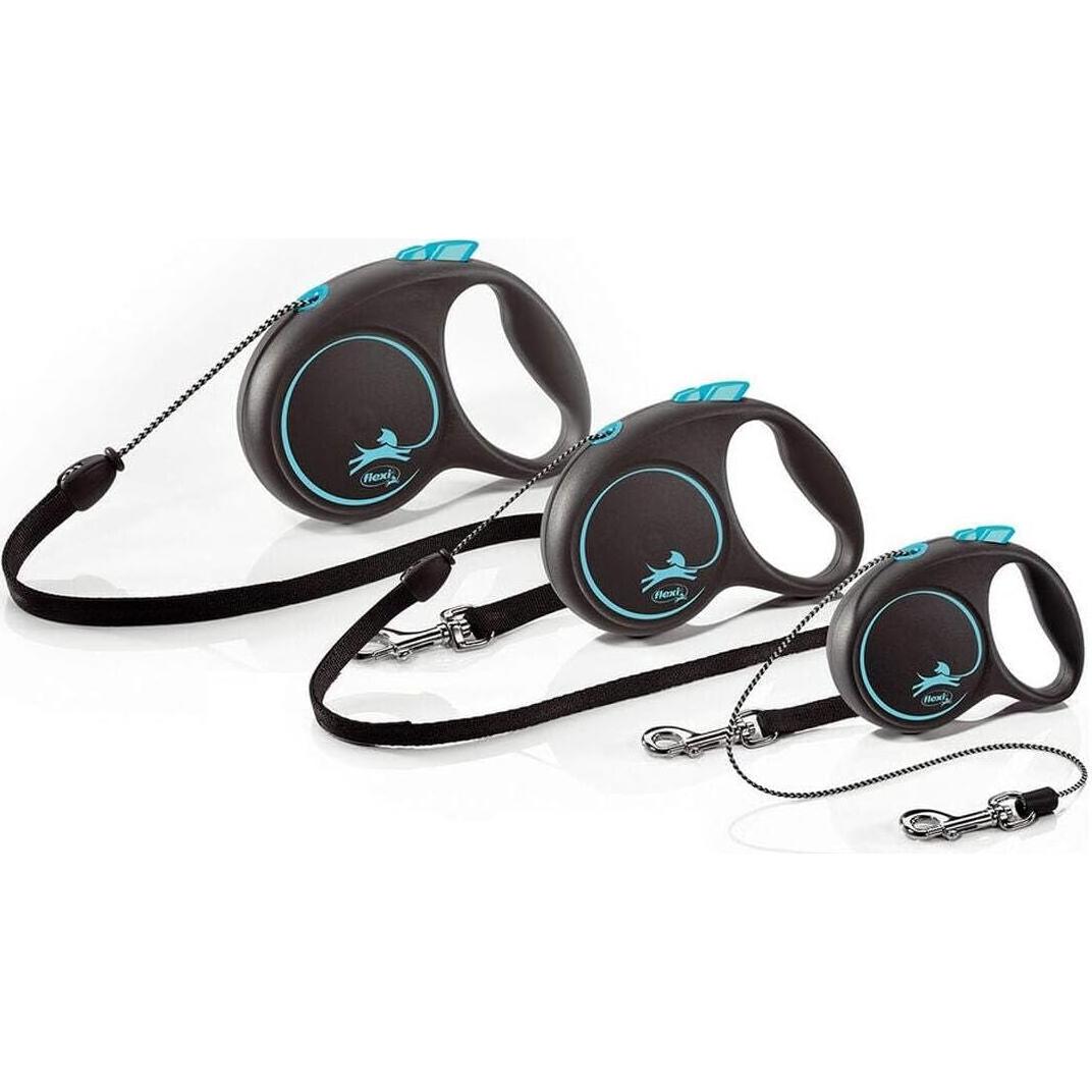 Correa Retráctil para Perros Flexi 5m Negra Mediana hasta 20kg