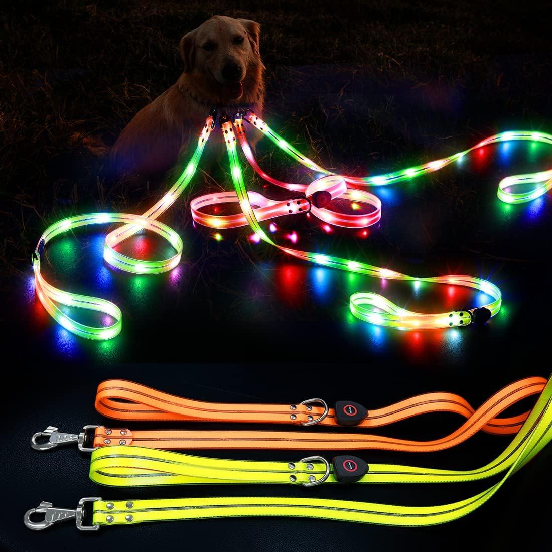 Correa para Perro LED Impermeable ChunlongFour 120cm Verde
