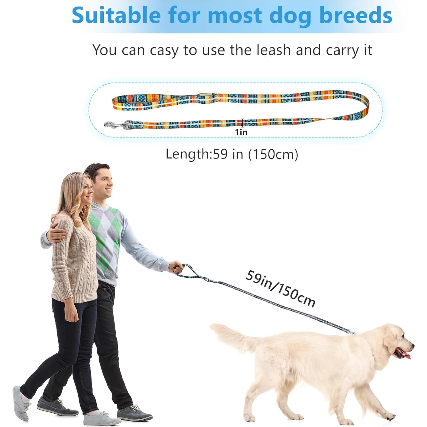 Correa LED Iluminada para Perros YUSHANG 1.5 m Recargable