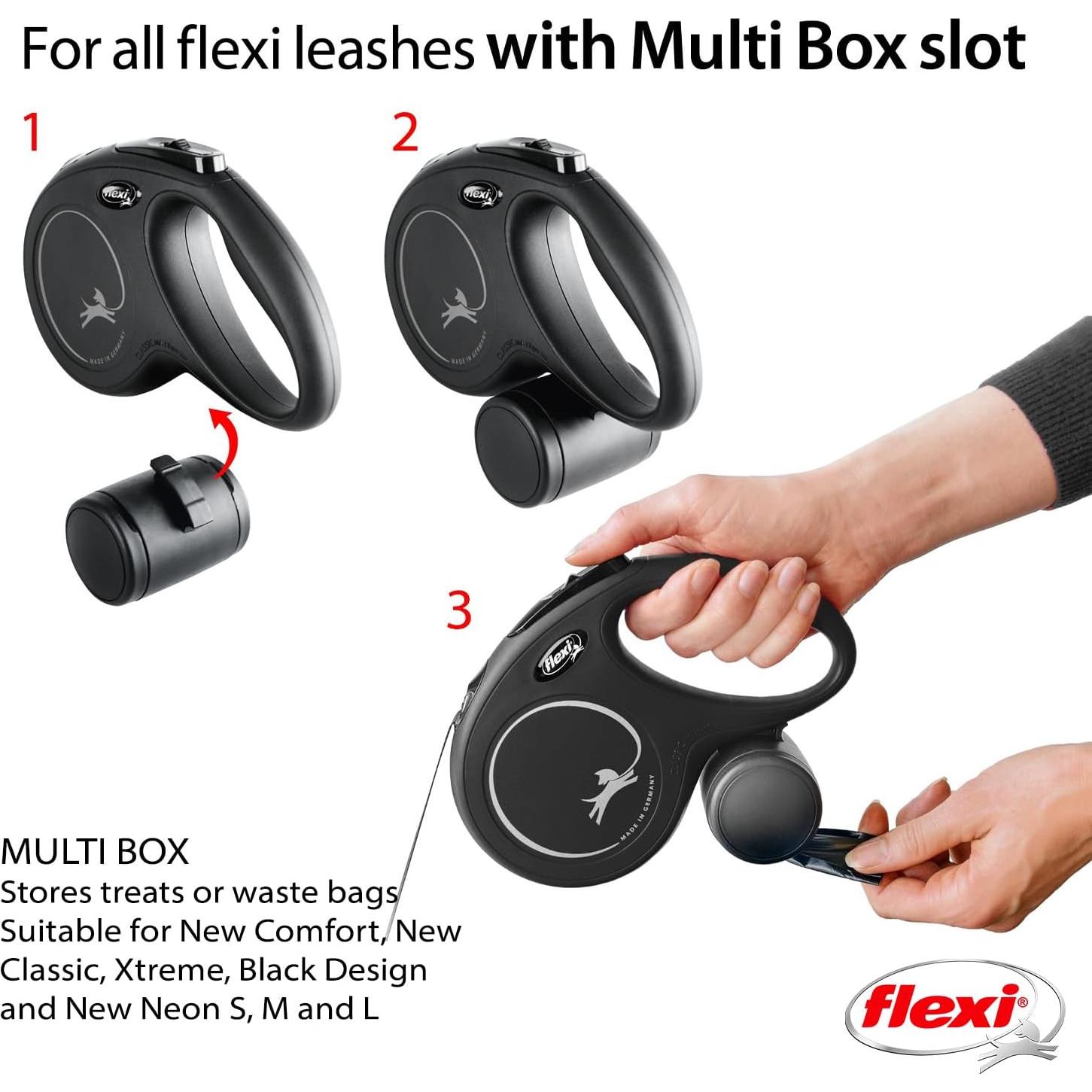 Correa Retráctil Flexi Neón Naranja 5m para Perros hasta 15kg